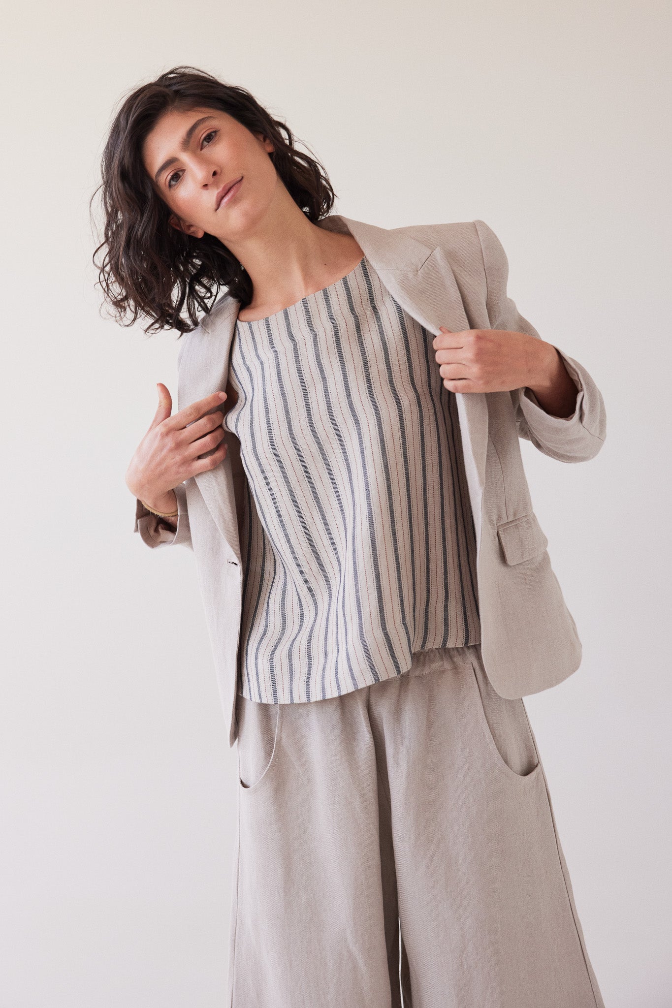 Ellis Shell Top | Navy Stripe