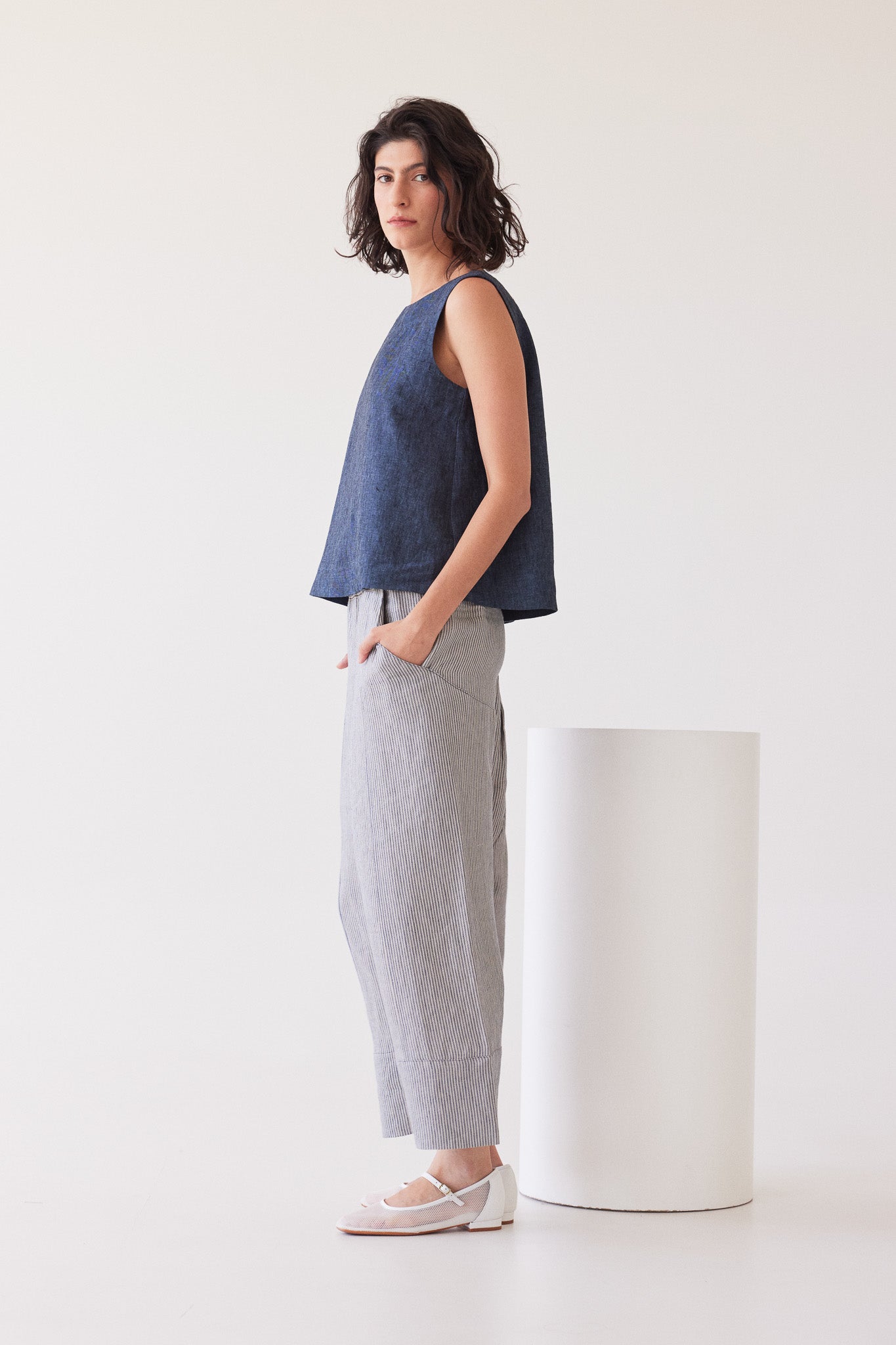 Ellis Shell Top | Navy