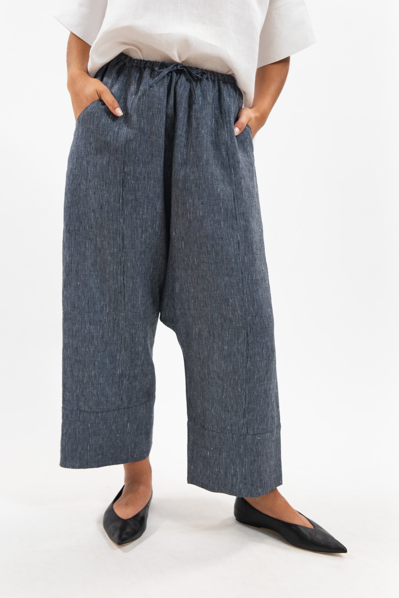 Ginza Pant | Navy Pinstripe