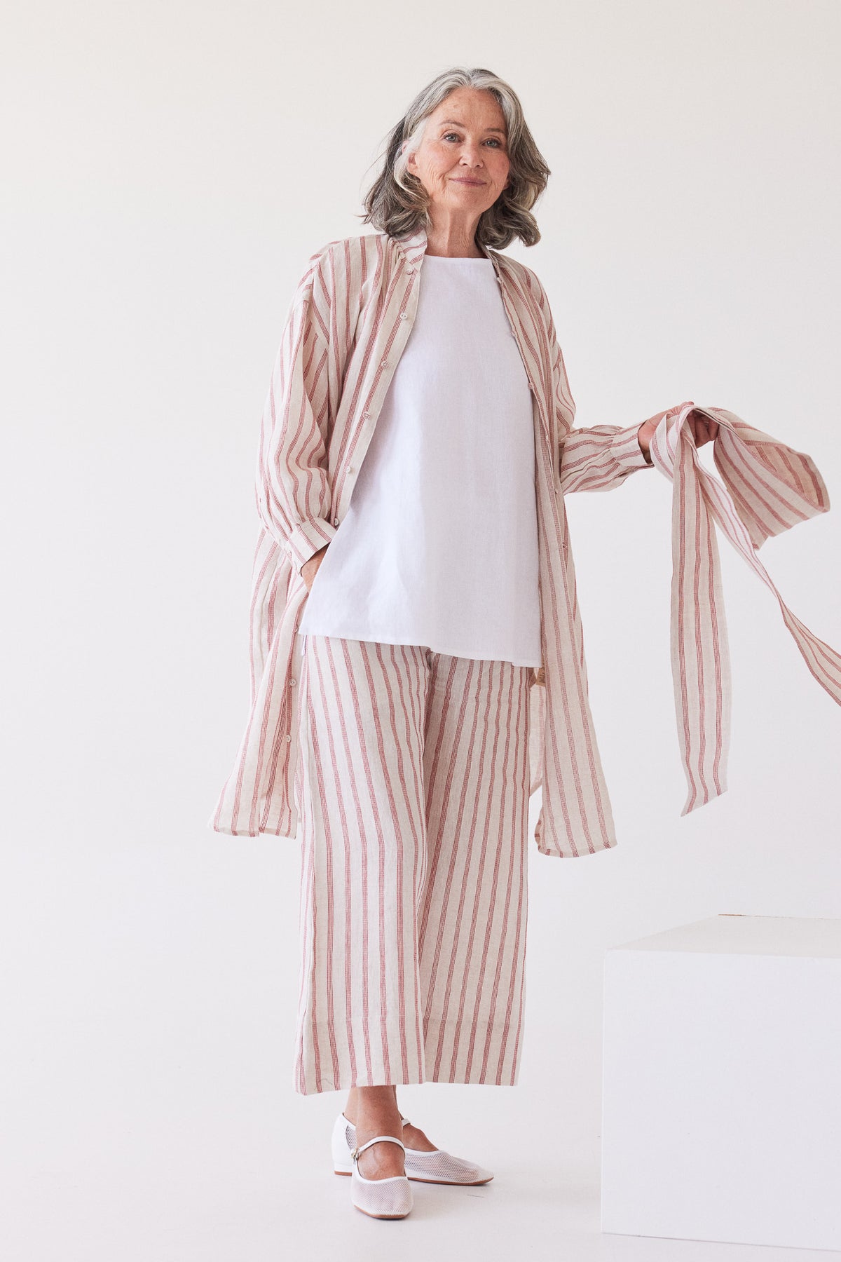 Harper Shirt Dress | Burnt Sienna Stripe