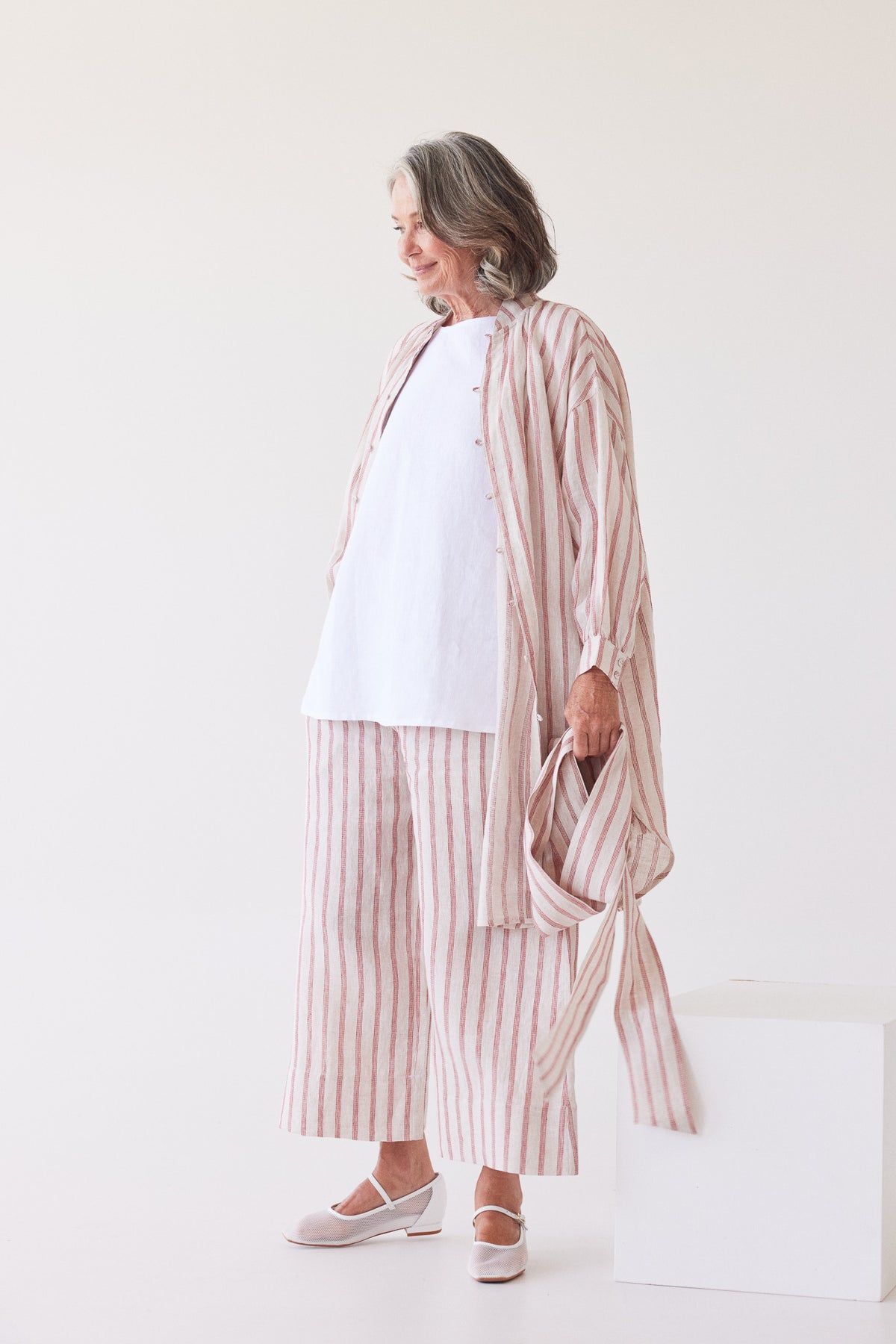 Harper Shirt Dress | Burnt Sienna Stripe