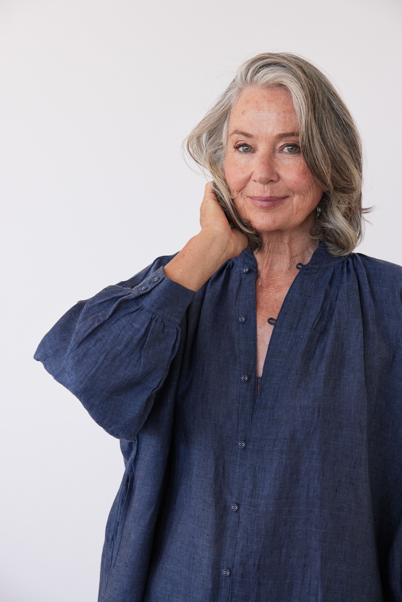 Harper Shirt Dress | Navy