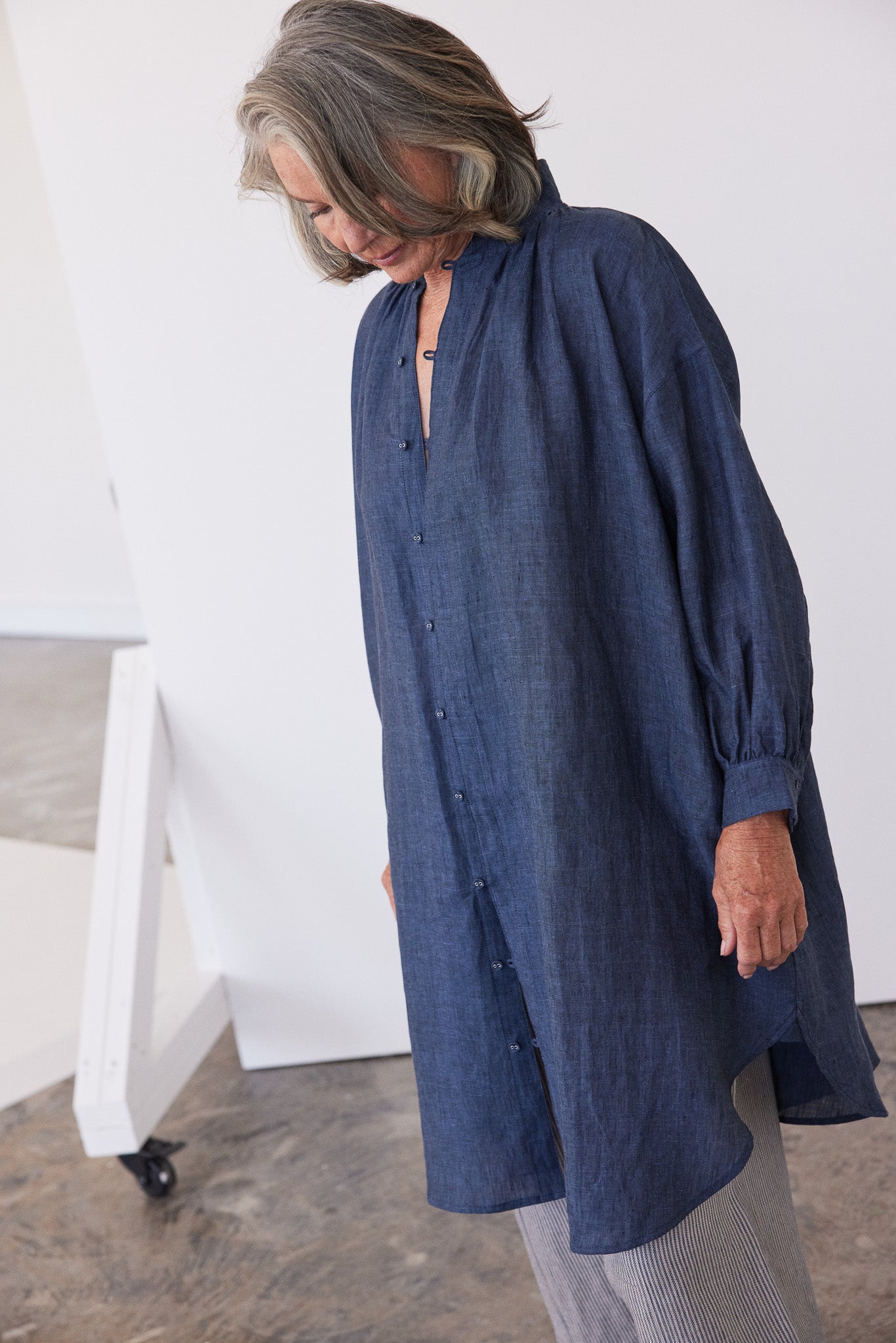 Harper Shirt Dress | Navy