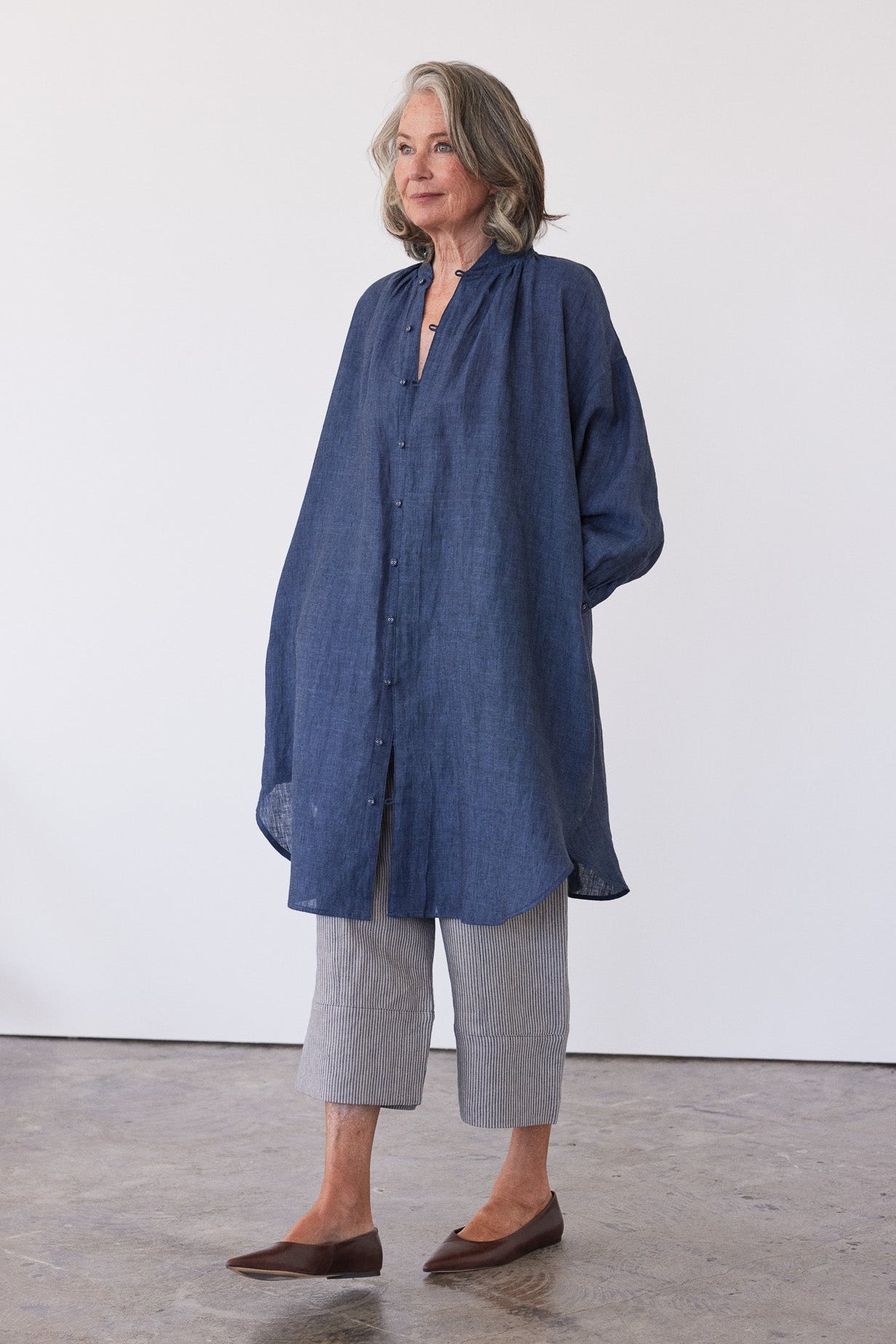 Harper Shirt Dress | Navy
