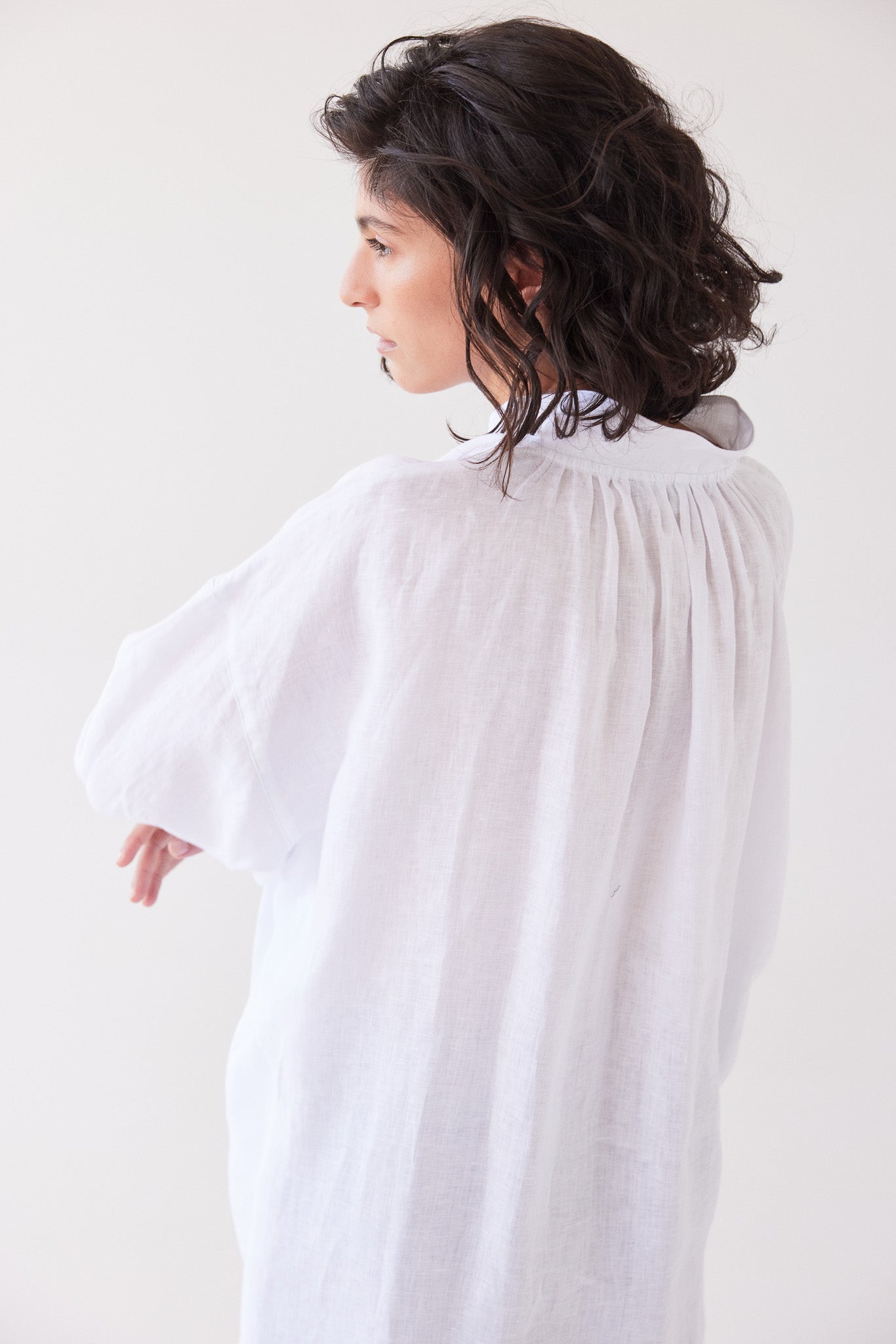 Harper Shirt Dress | White
