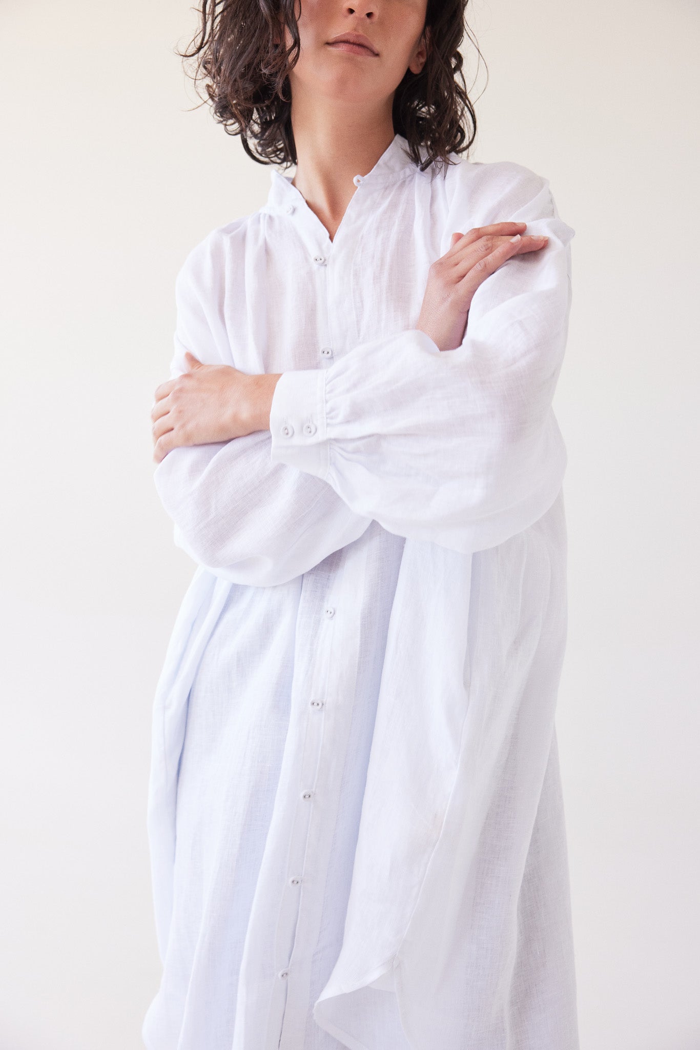 Harper Shirt Dress | White
