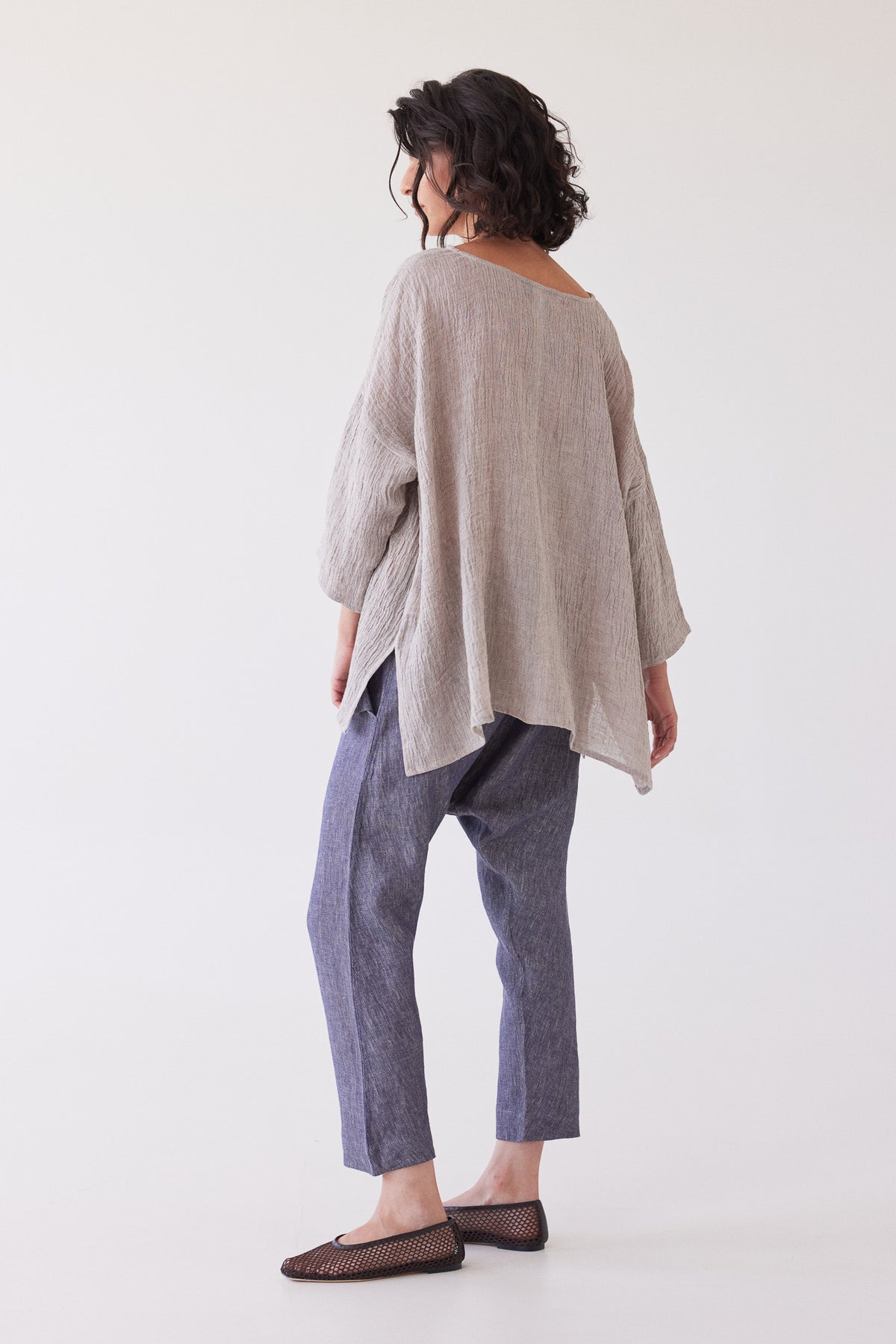 Harry Relaxed Top | Stone Gauze