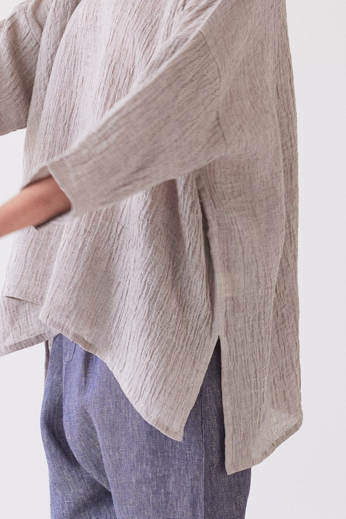 Harry Relaxed Top | Stone Gauze