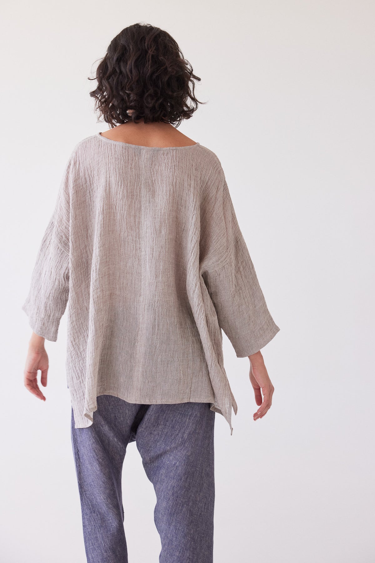 Harry Relaxed Top | Stone Gauze