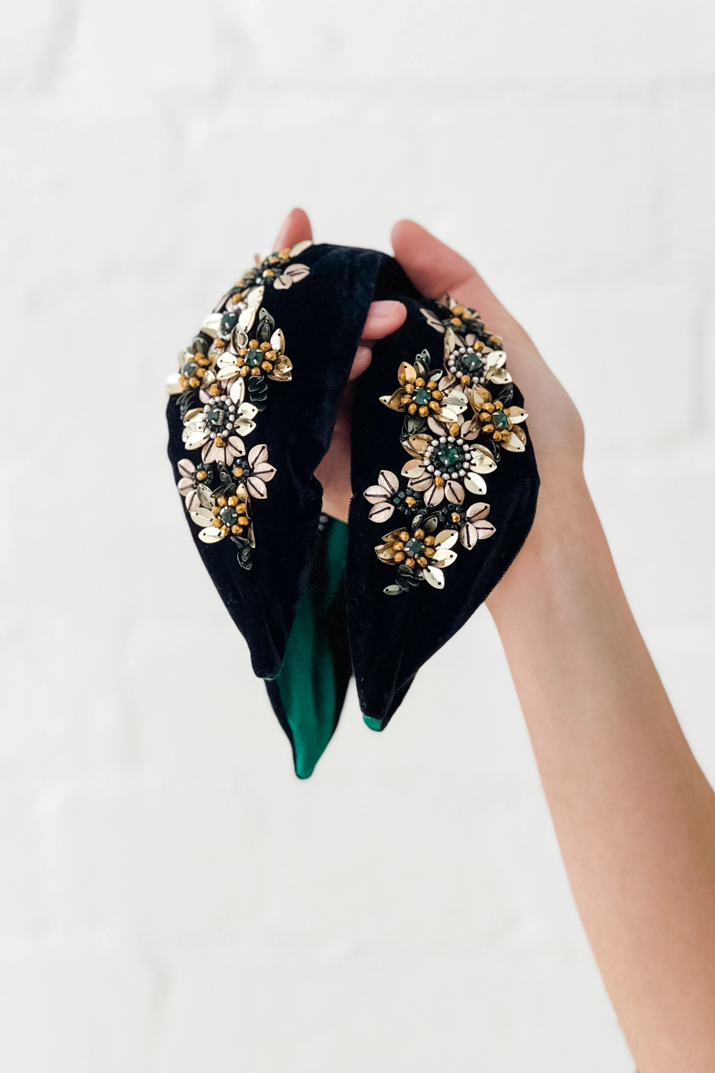 Hard Embroidered Headband | Harper