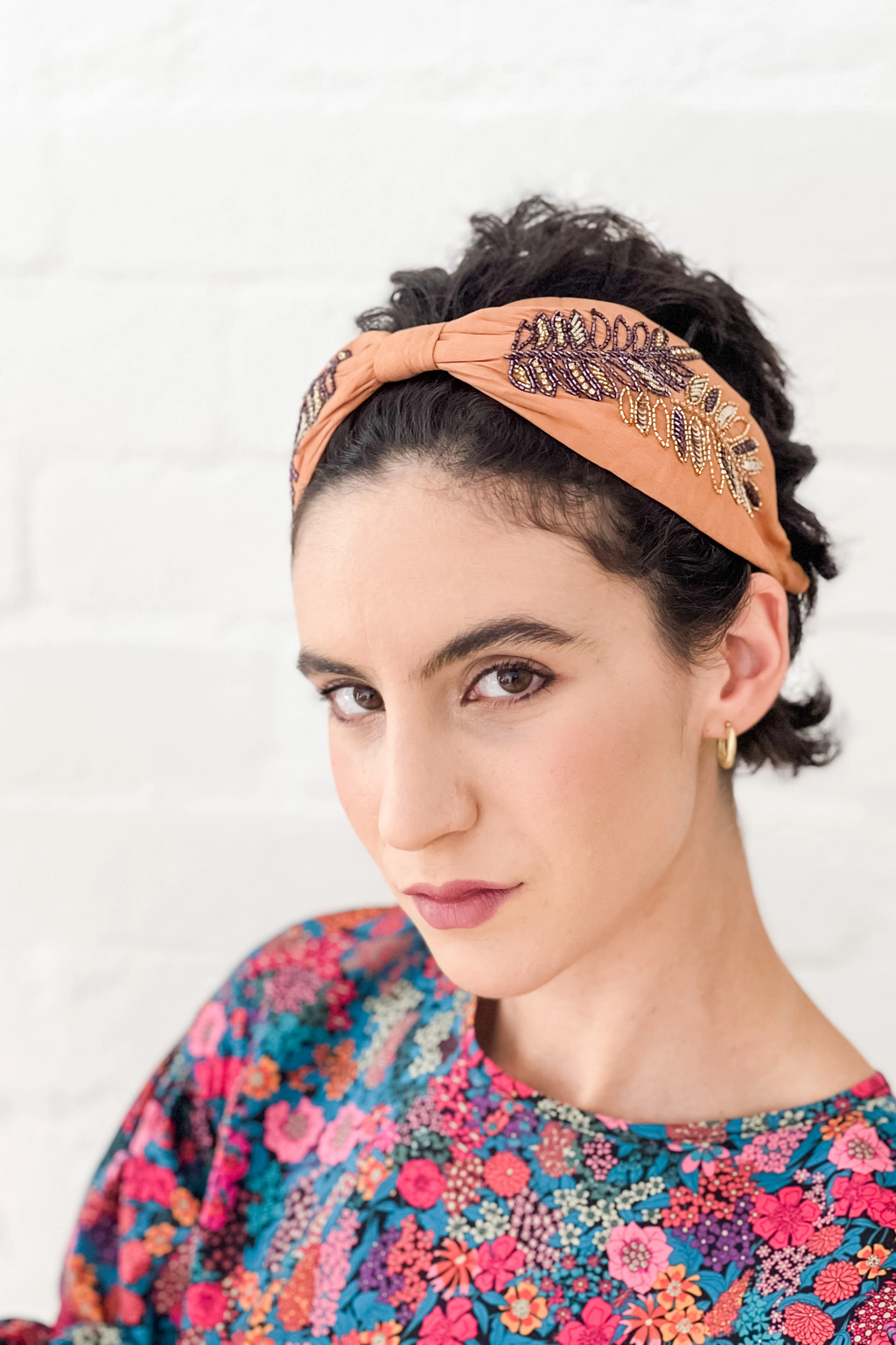Hard Embroidered Headband | Anna