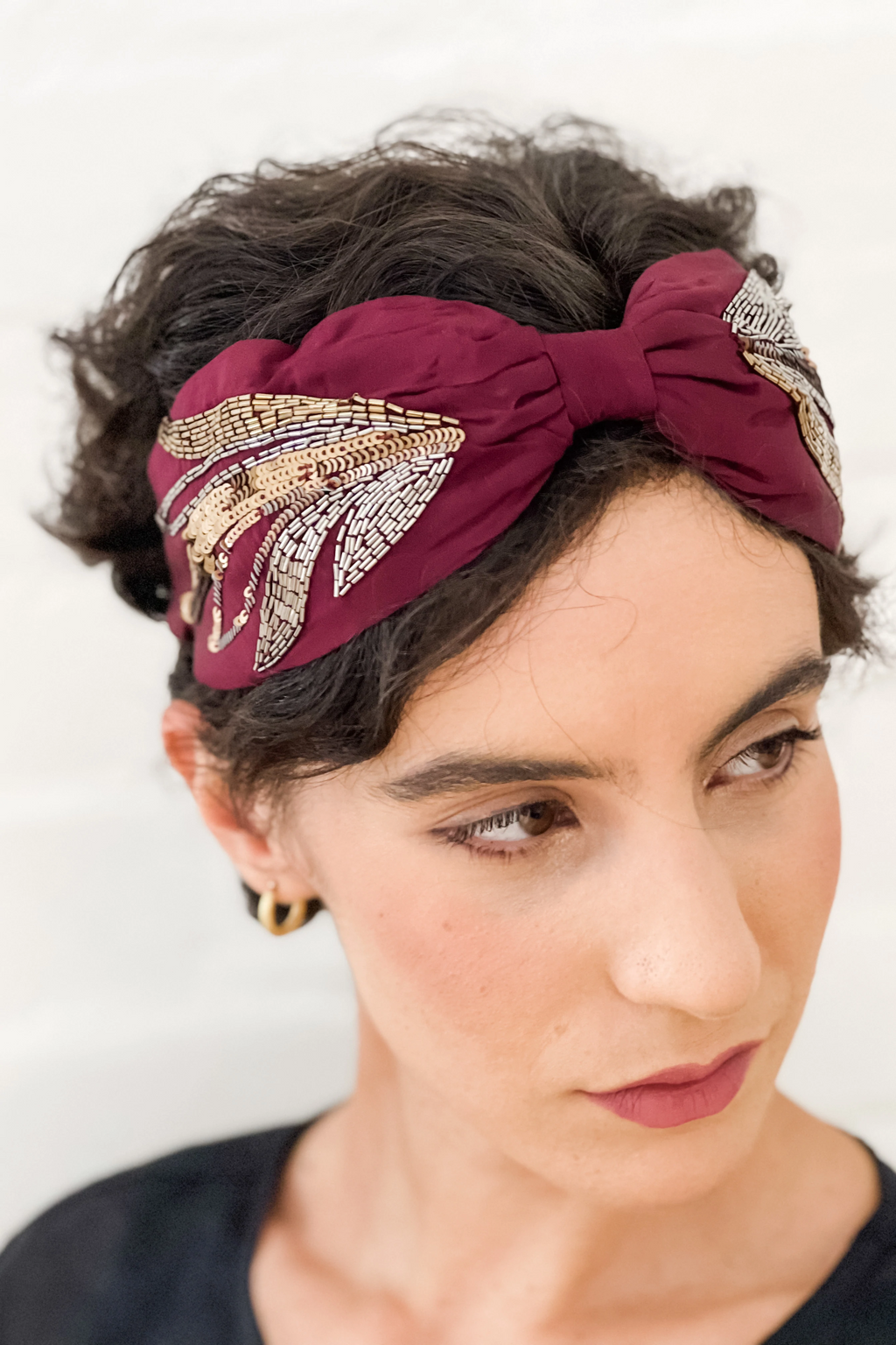 Hard Embroidered Headband | Jane