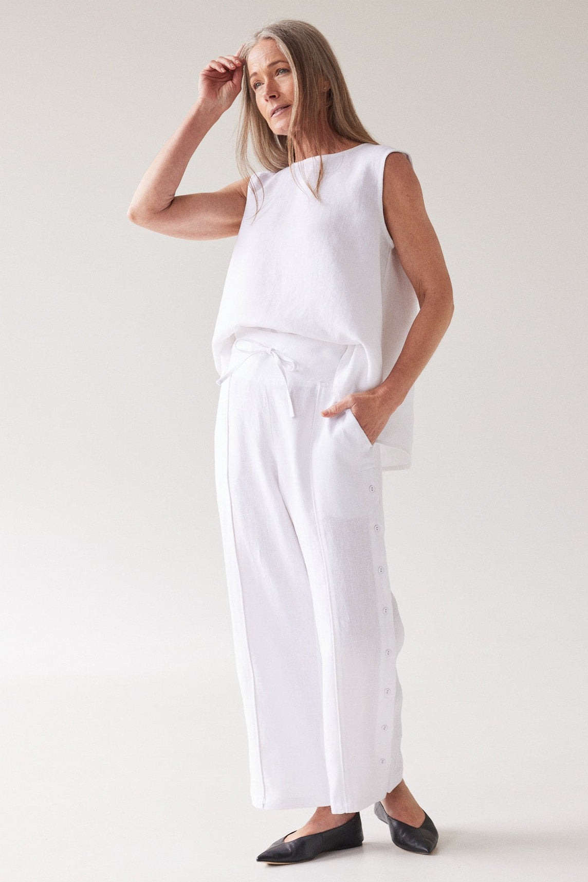 Jemima Pant | White FINAL SALE