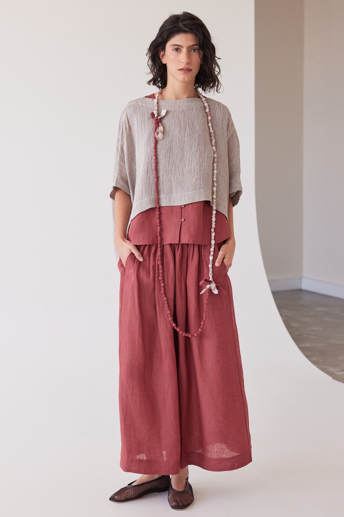 Lauri Pleated Culotte | Burnt Sienna