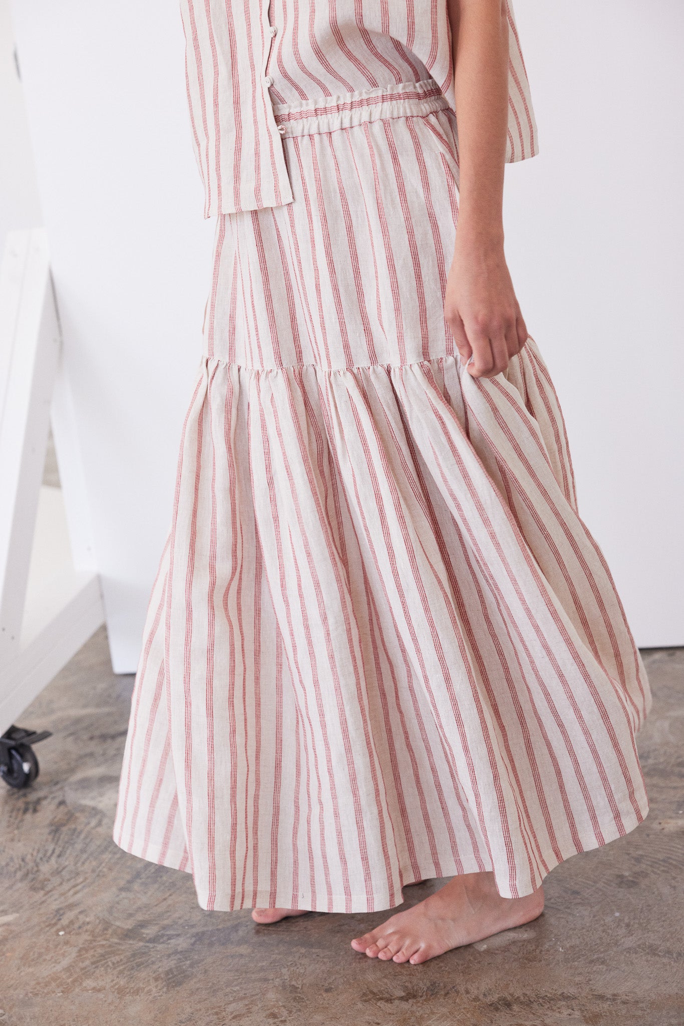 Junie Maxi Skirt | Burnt Sienna Stripe