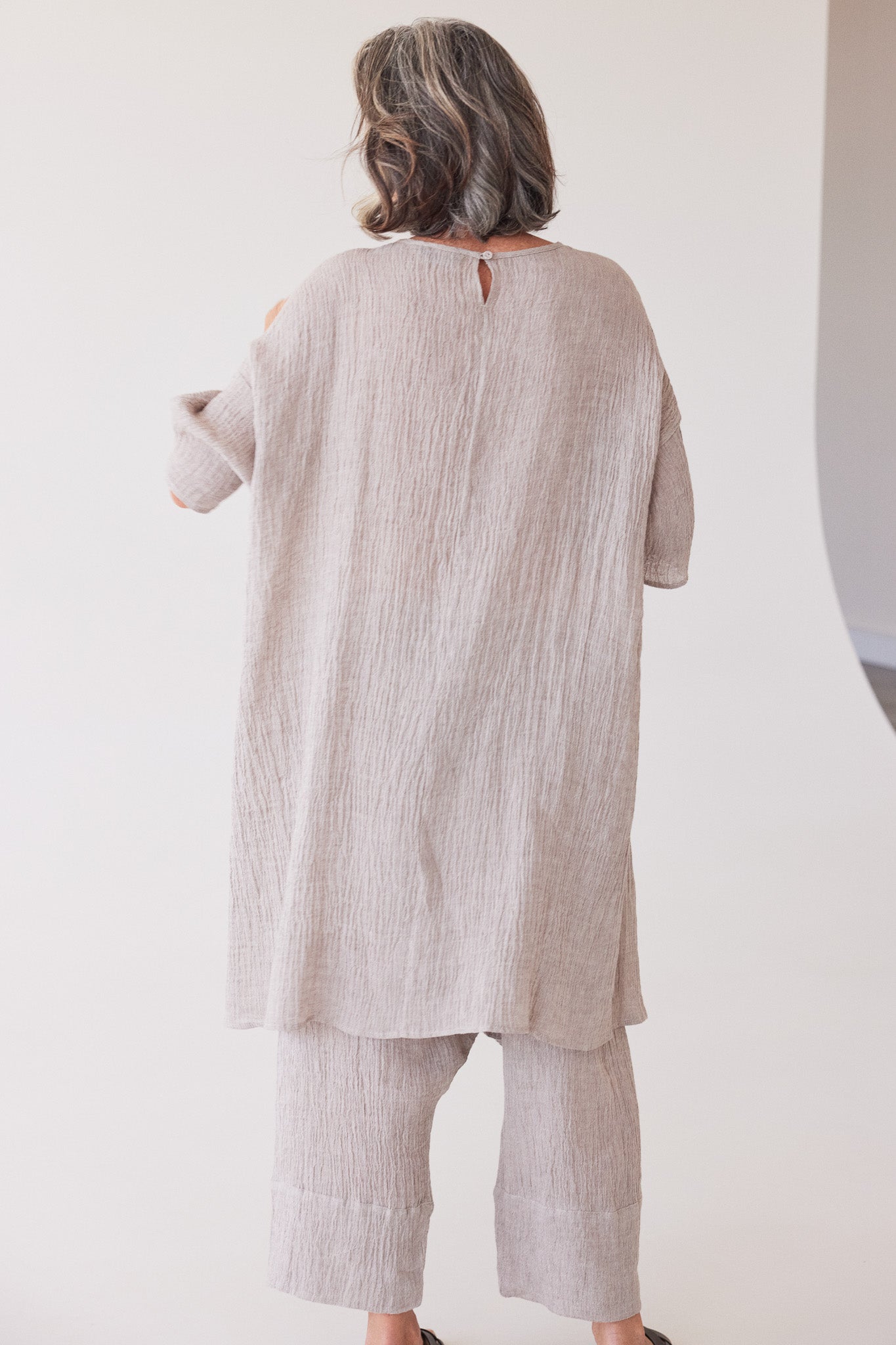 Lanie Relaxed Top | Stone Gauze