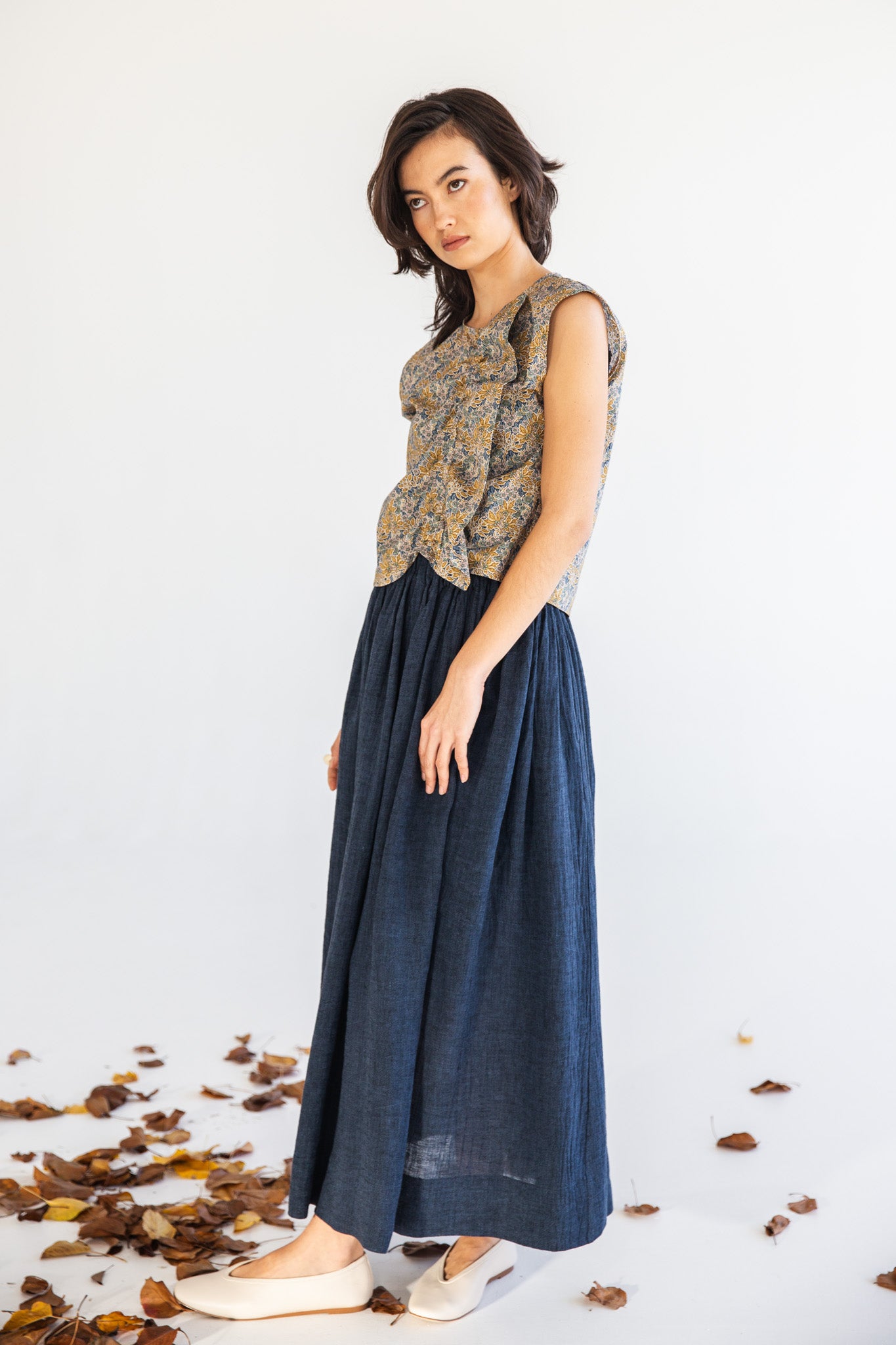 Leilani Skirt | Navy Gauze