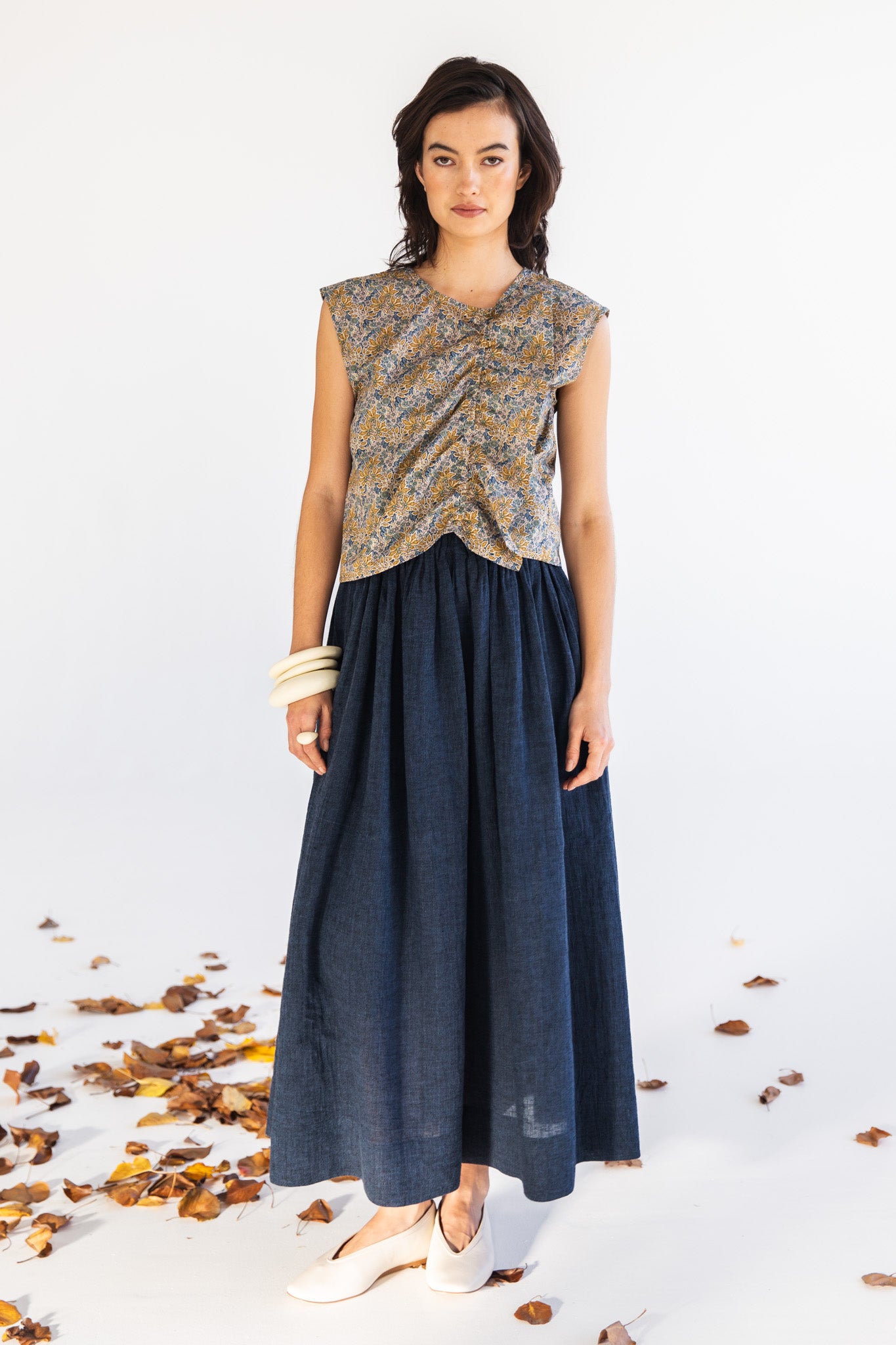 Leilani Skirt | Navy Gauze