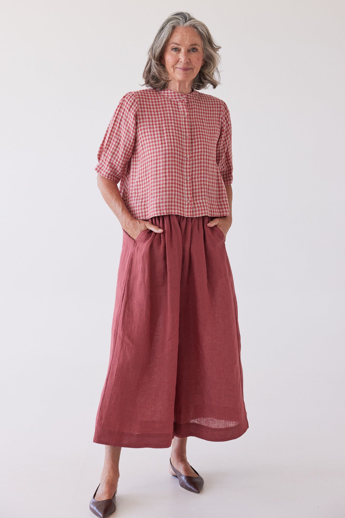 Loretta Reversible Top | Burnt Sienna Gingham