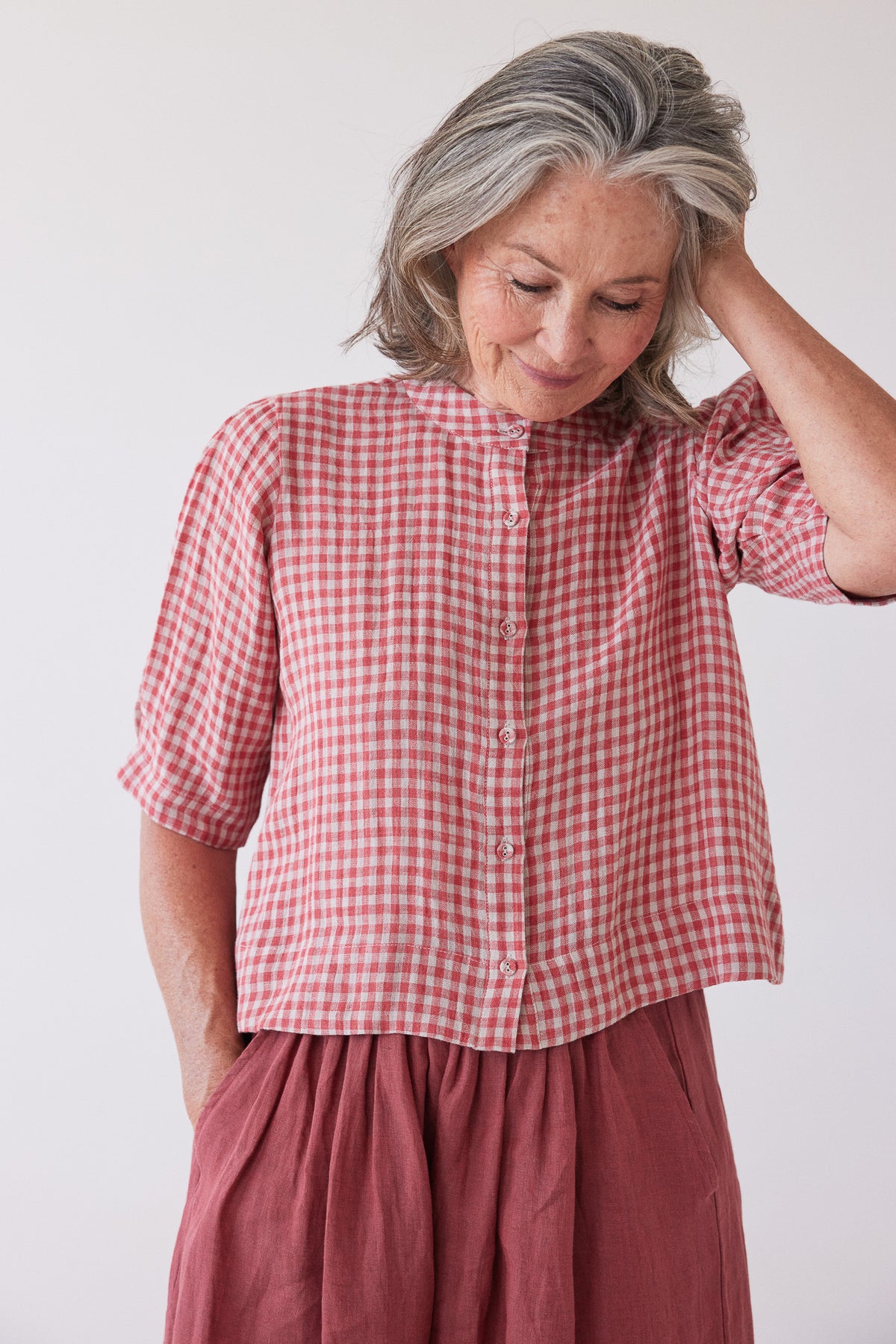 Loretta Reversible Top | Burnt Sienna Gingham