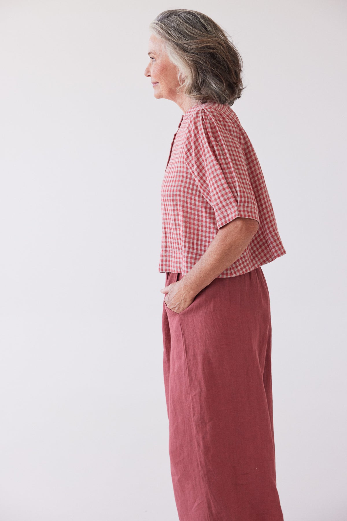 Loretta Reversible Top | Burnt Sienna Gingham