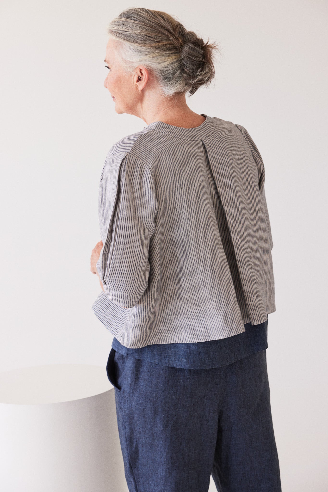 Loretta Reversible Top | Chambray Stripe