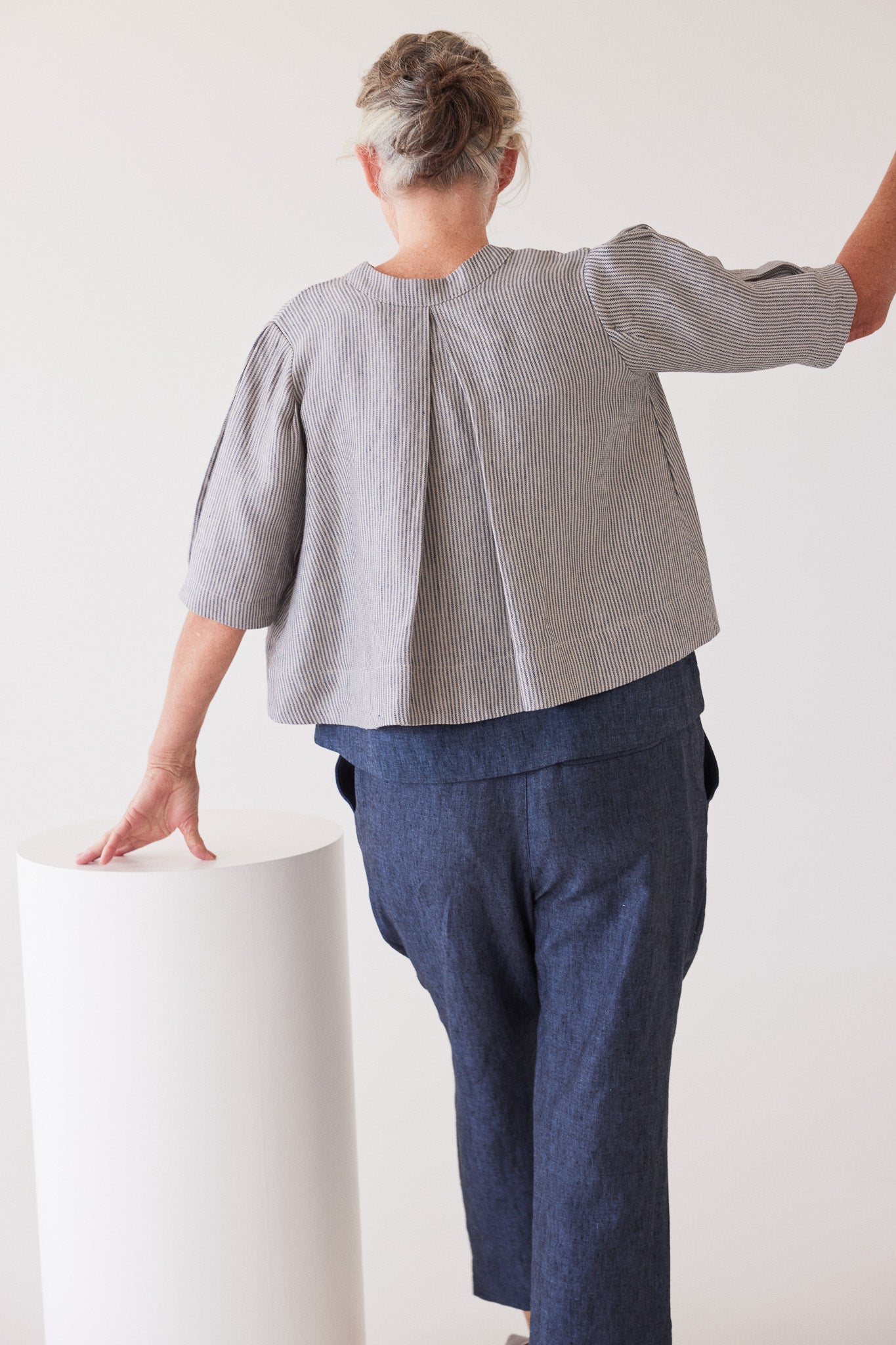 Loretta Reversible Top | Chambray Stripe