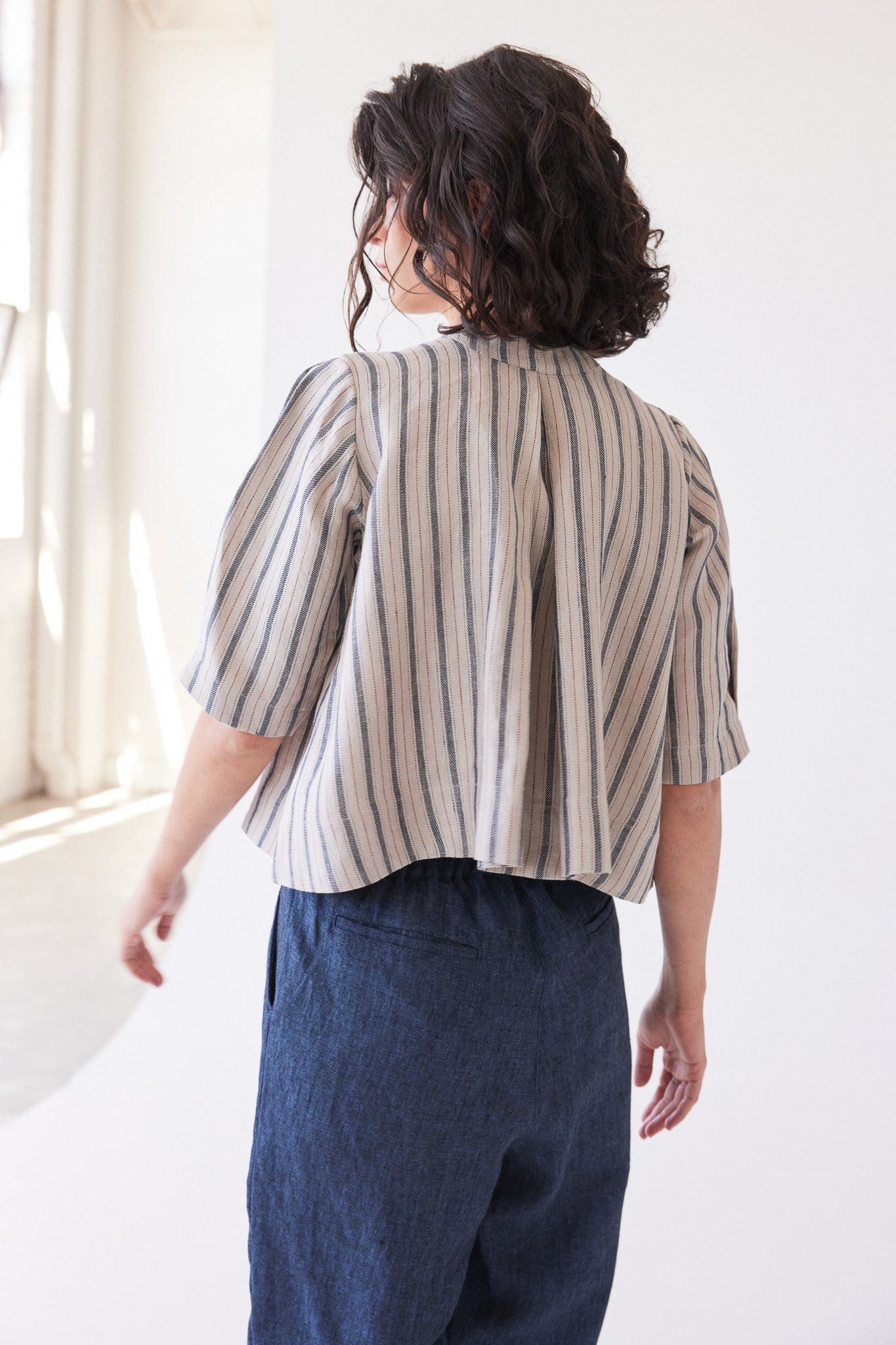 Loretta Reversible Top | Navy Stripe