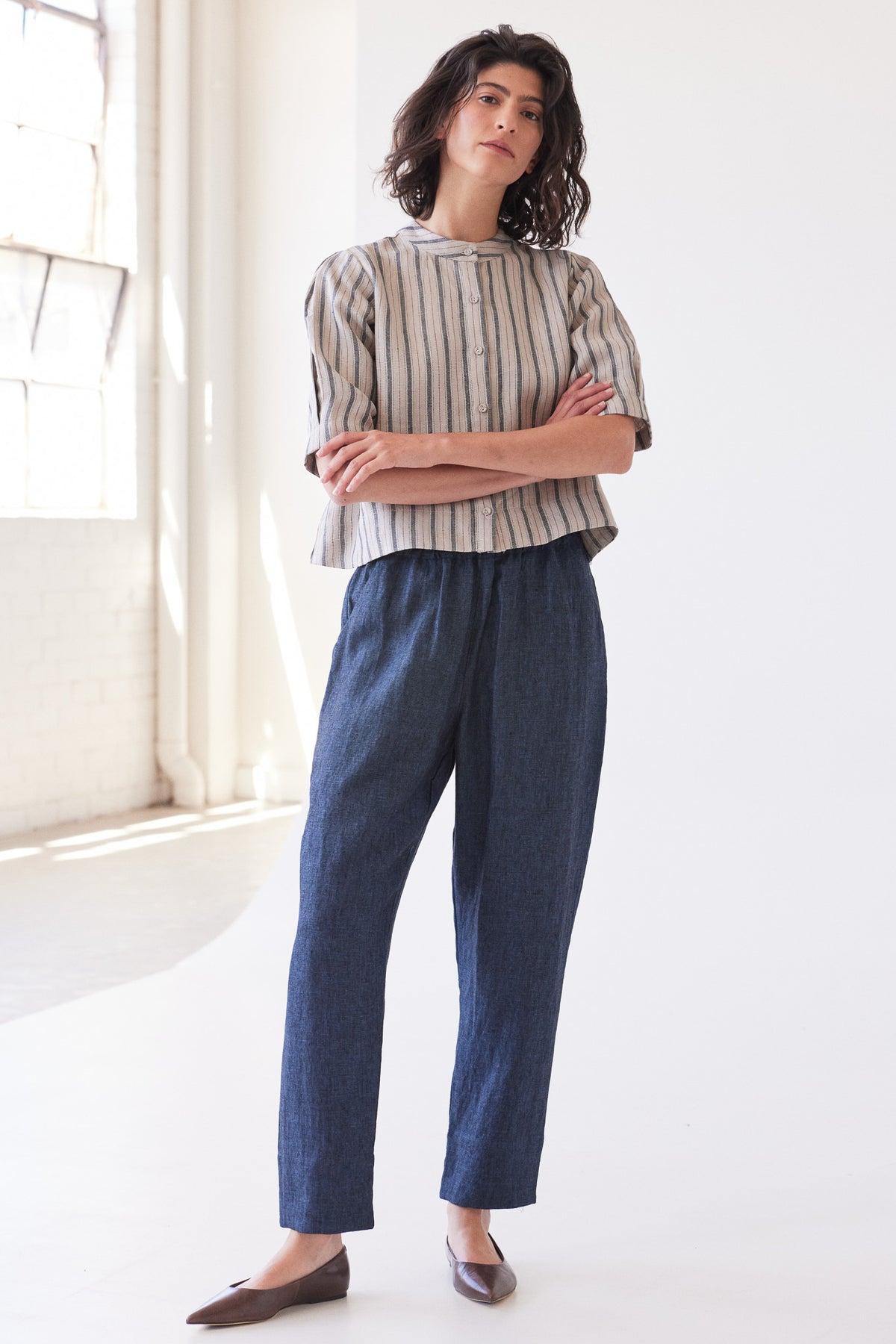 Leighton Narrow Leg Pant | Navy