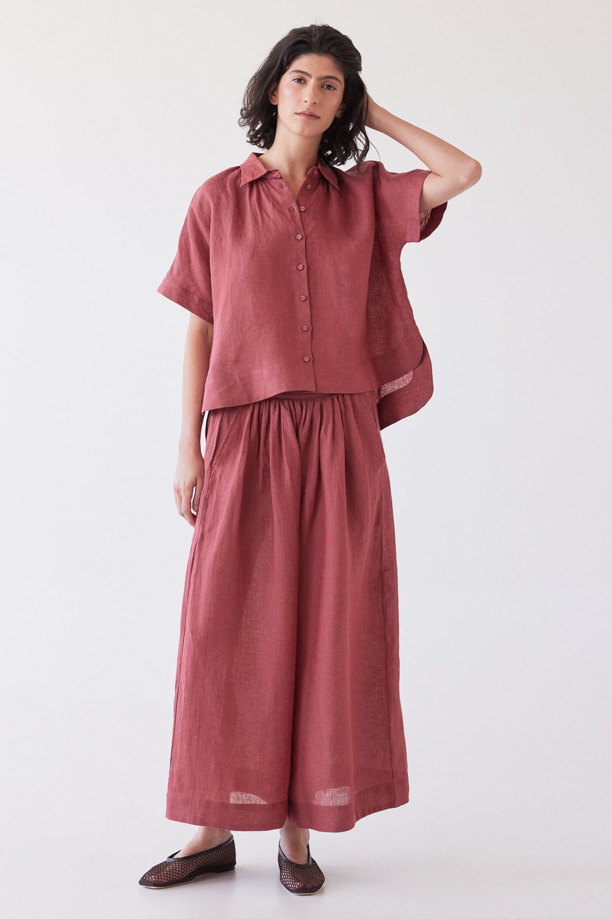 Lumi Collared Shirt | Burnt Sienna