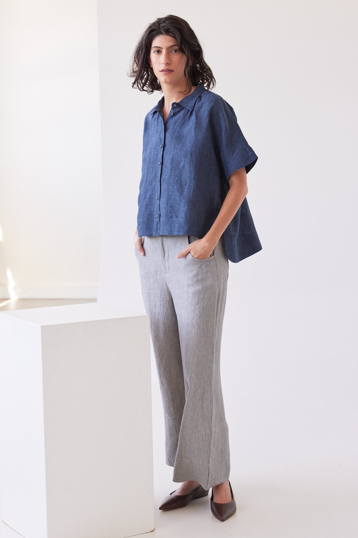 Lumi  Collared Shirt | Navy