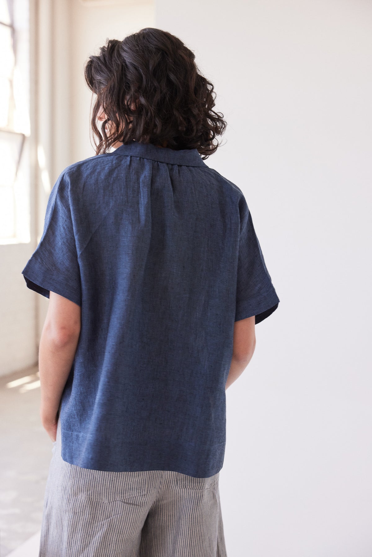 Lumi  Collared Shirt | Navy
