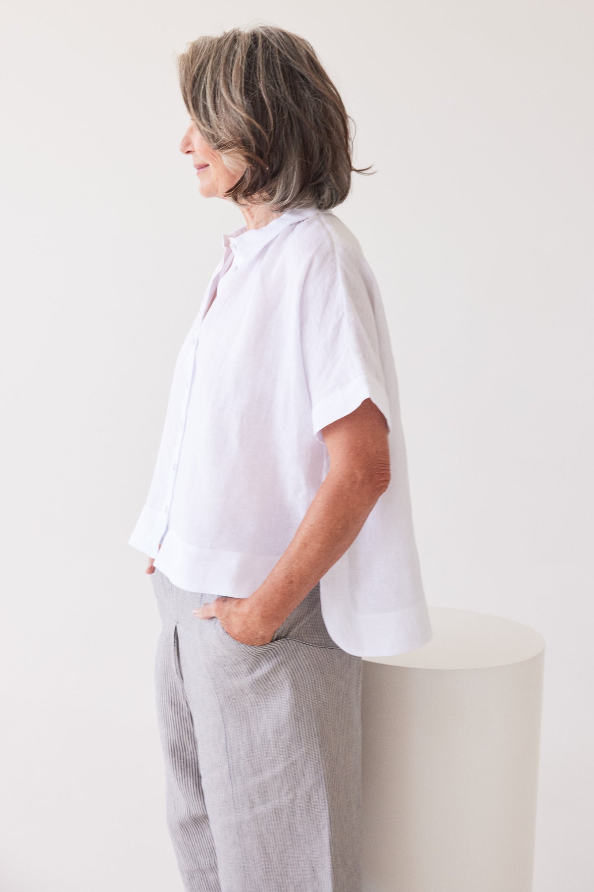 Lumi  Collared Shirt | White