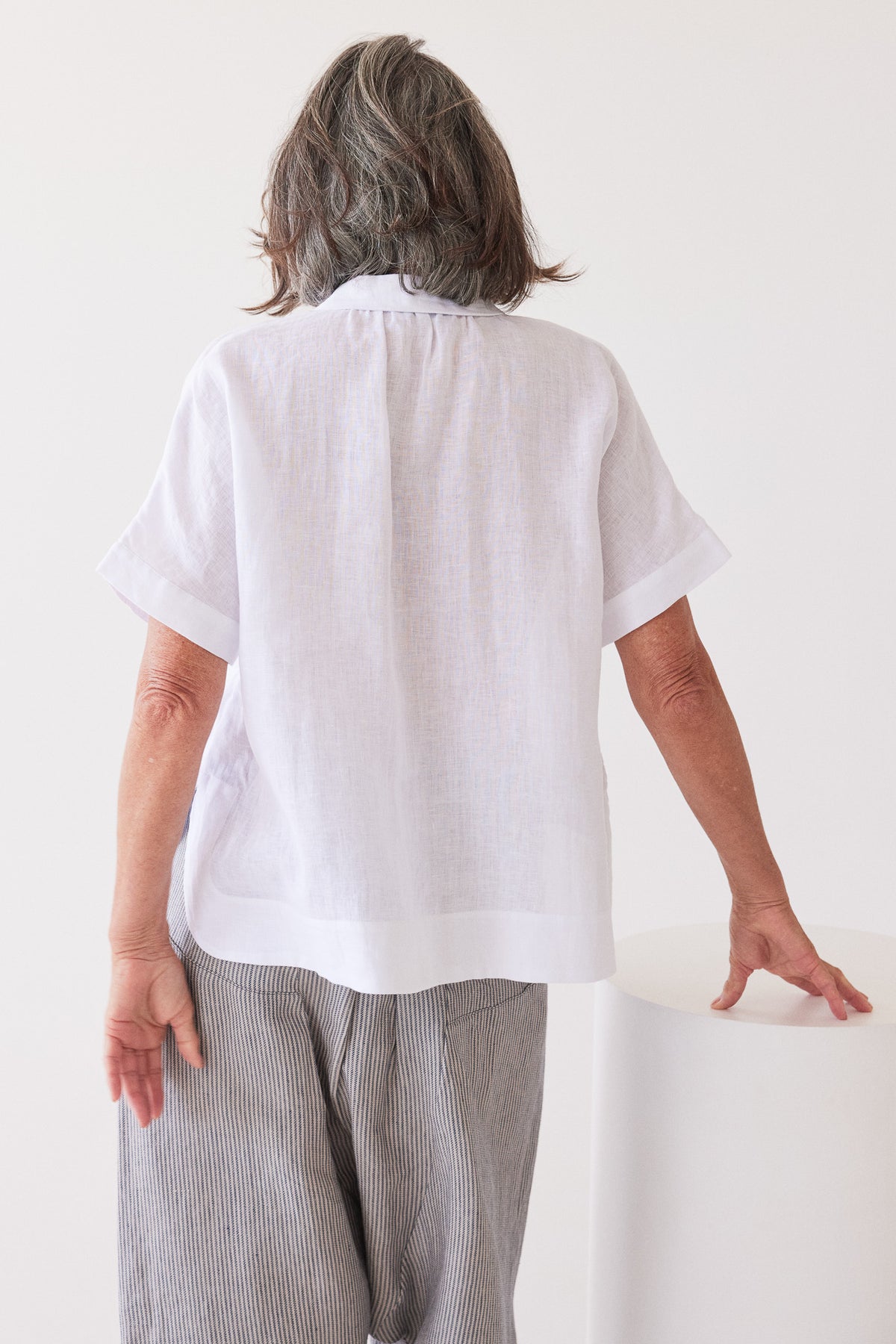 Lumi  Collared Shirt | White