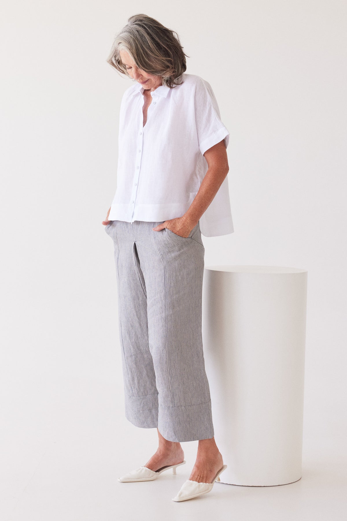 Lumi  Collared Shirt | White