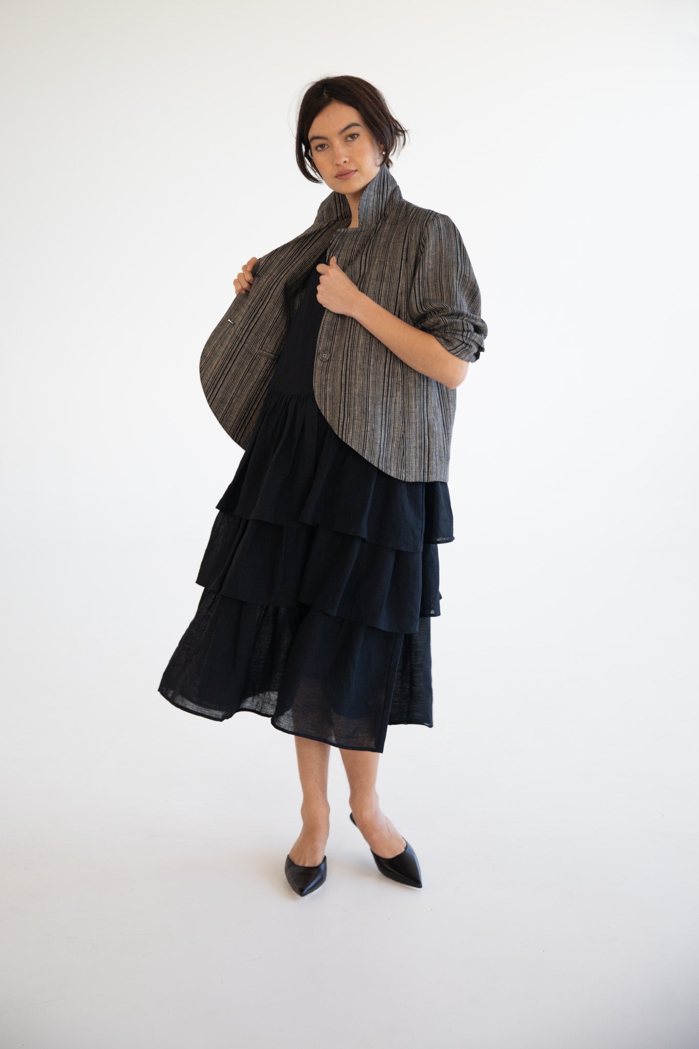 Madeline Ruffle Dress | Black