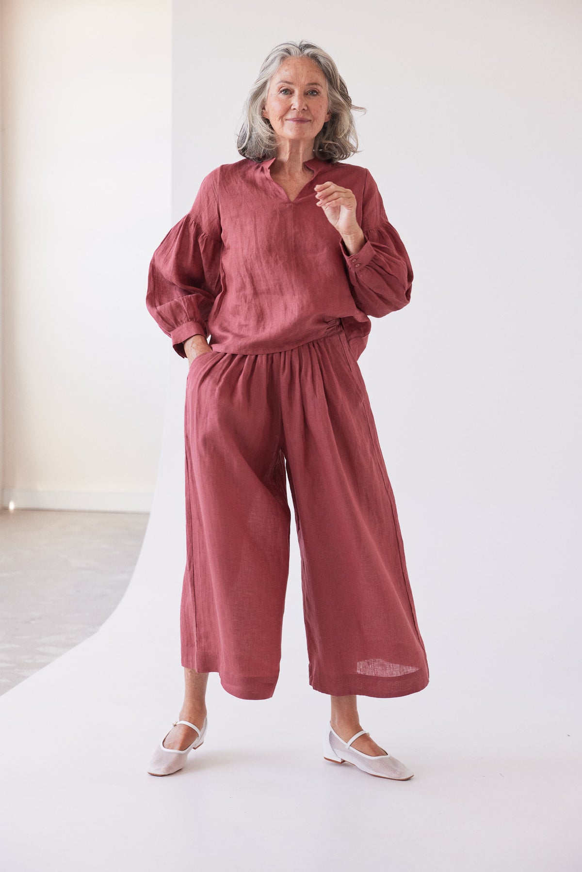 Maddison Long Sleeve Blouse | Burnt Sienna