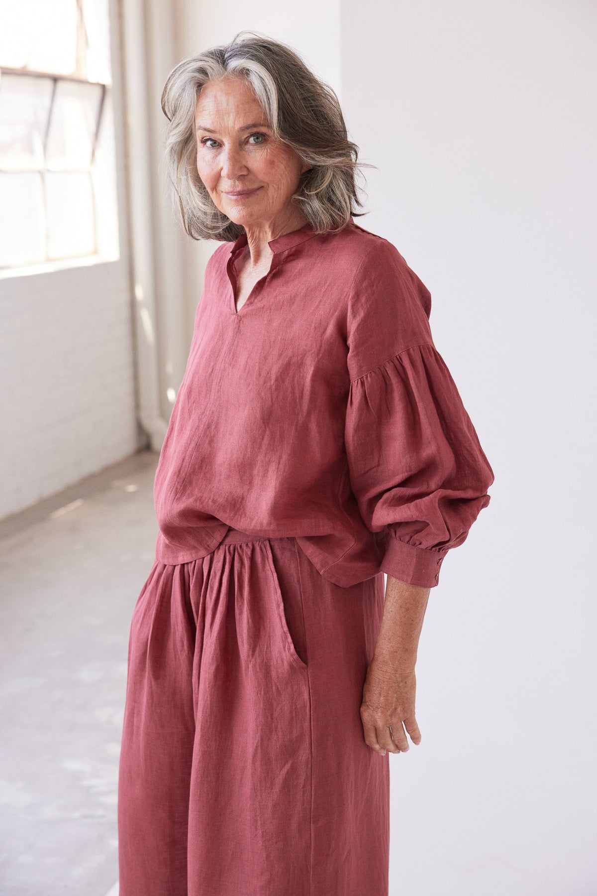 Maddison Long Sleeve Blouse | Burnt Sienna
