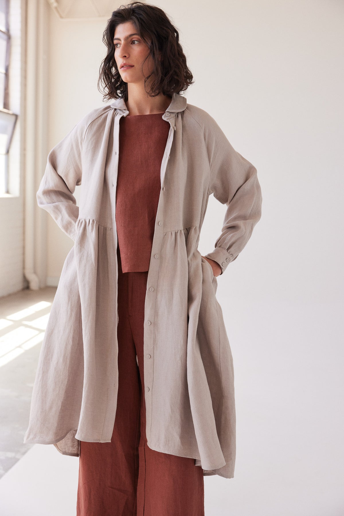 Maebry Duster Jacket | Stone