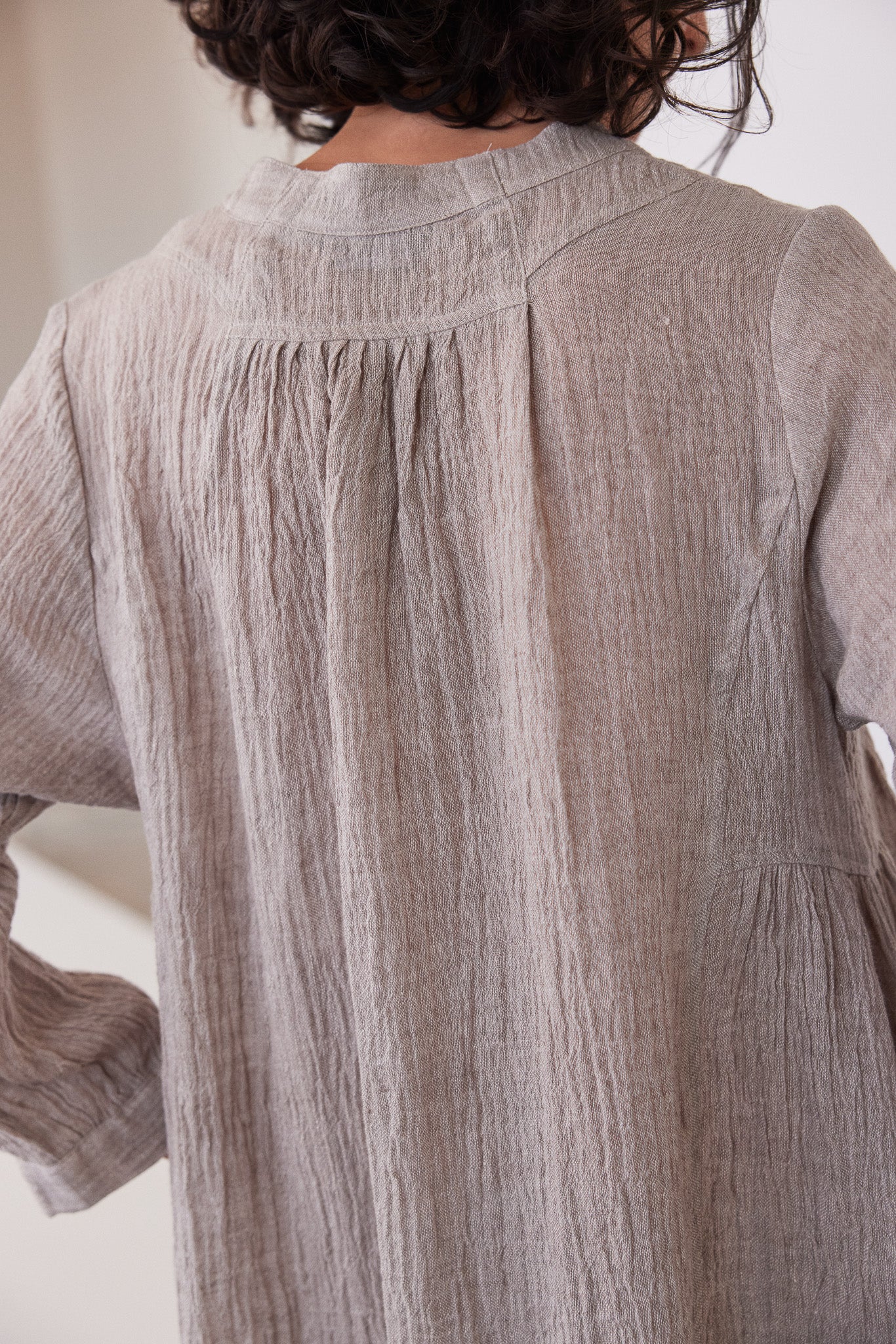 Marika Relaxed Dress | Stone Gauze