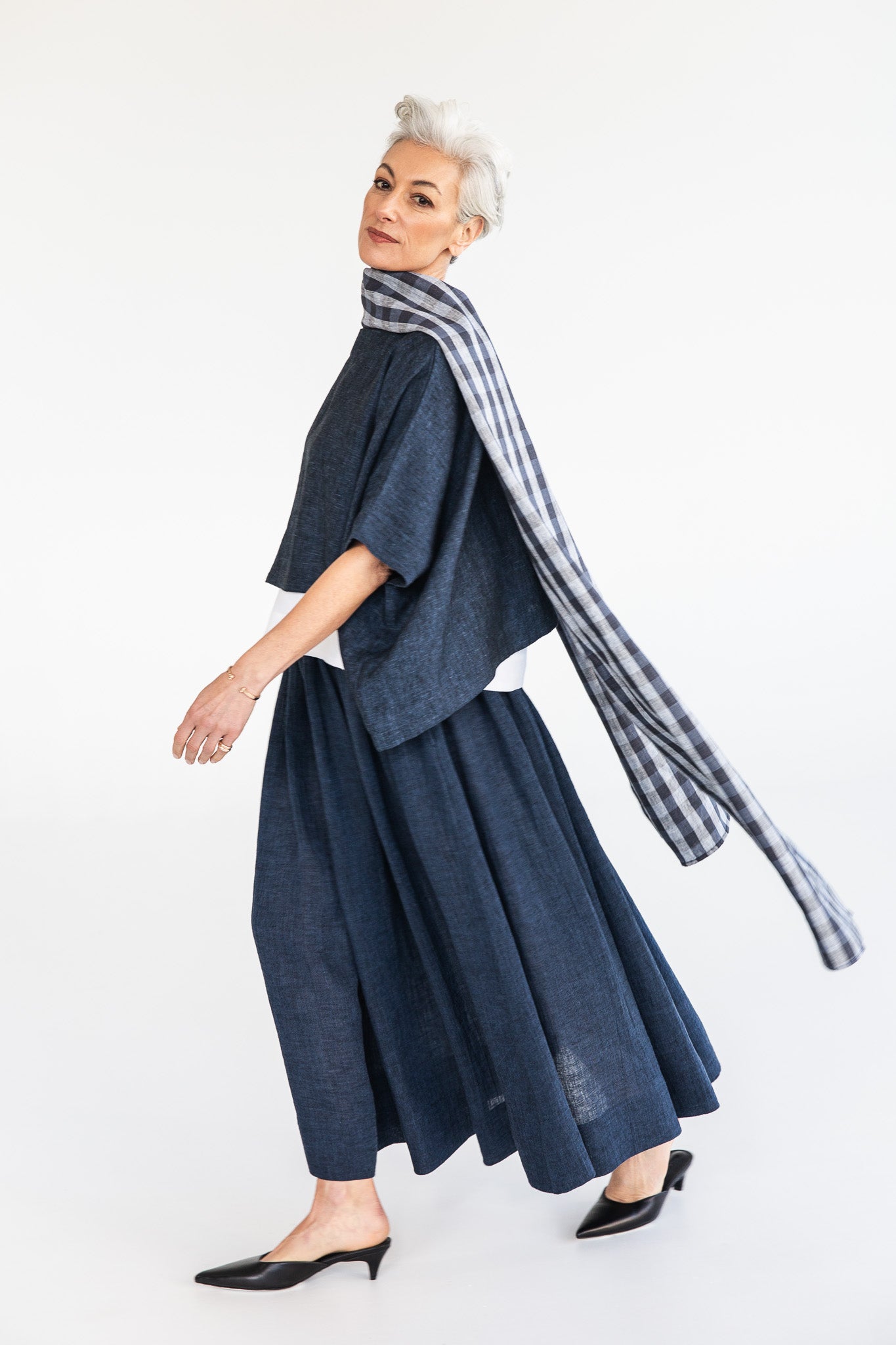 Obi Scarf | Bluestone Check