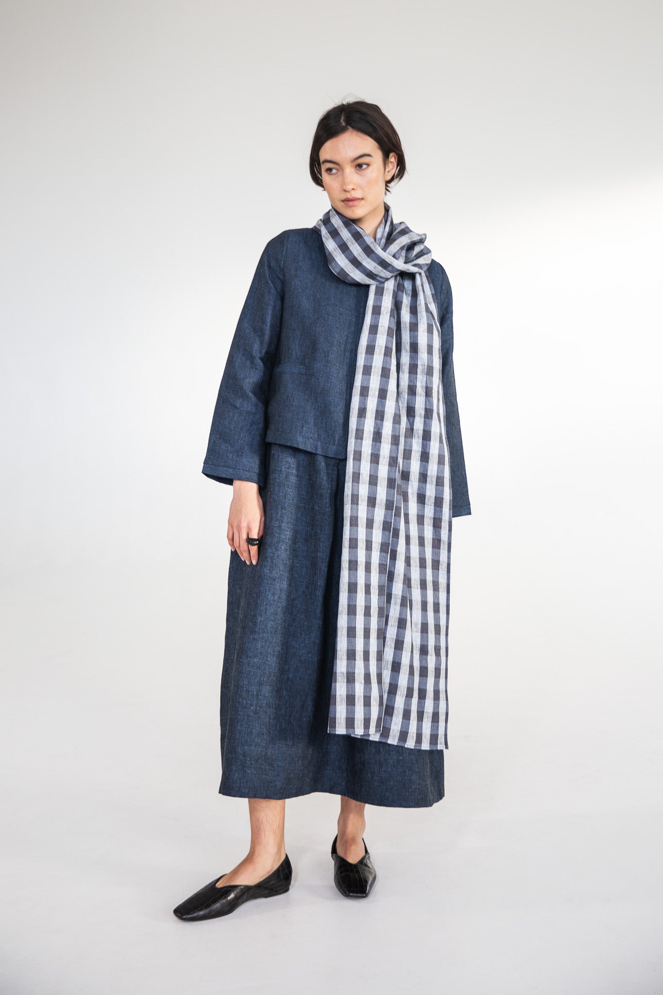 Obi Scarf | Bluestone Check
