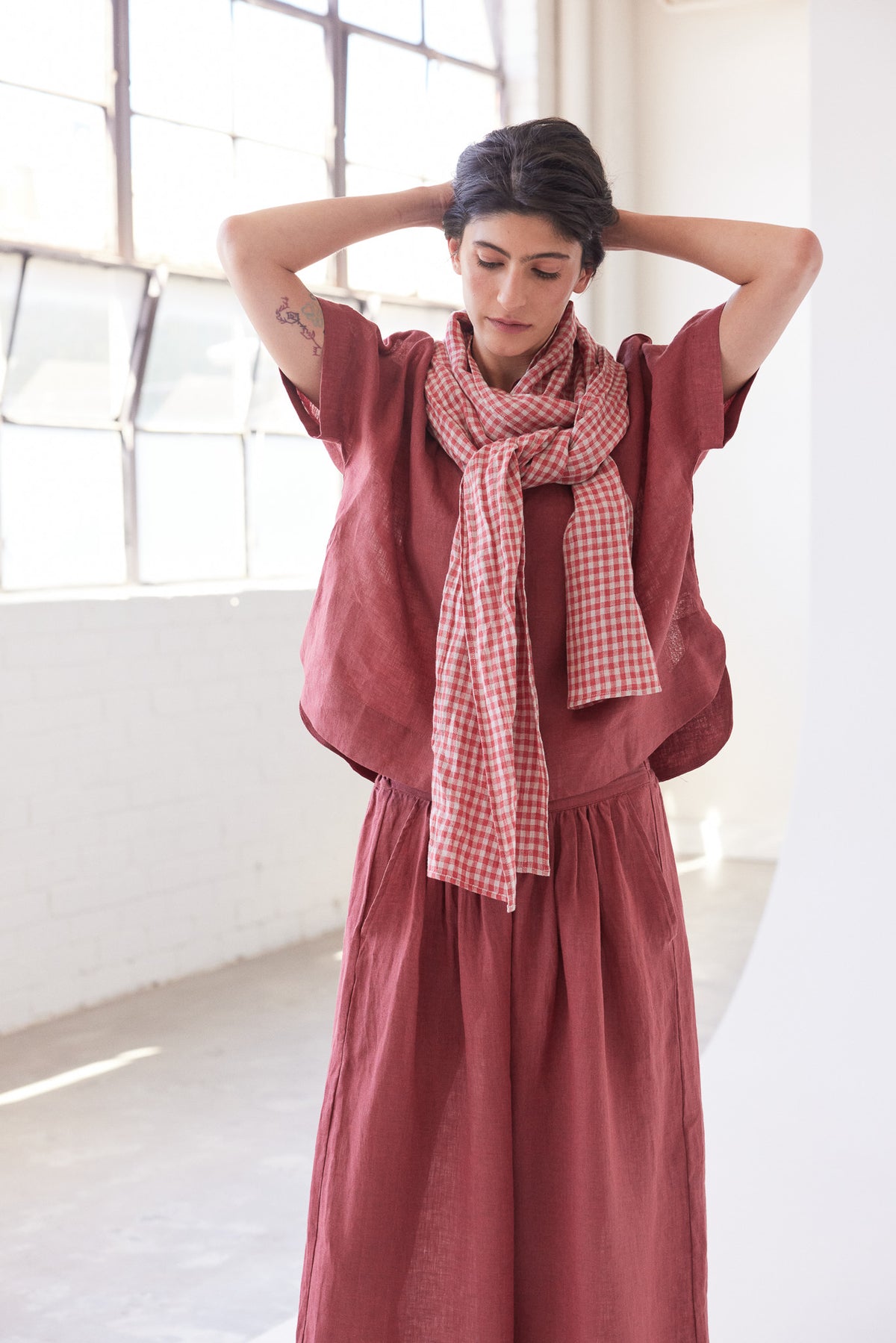 Obi Scarf | Burnt Sienna Gingham