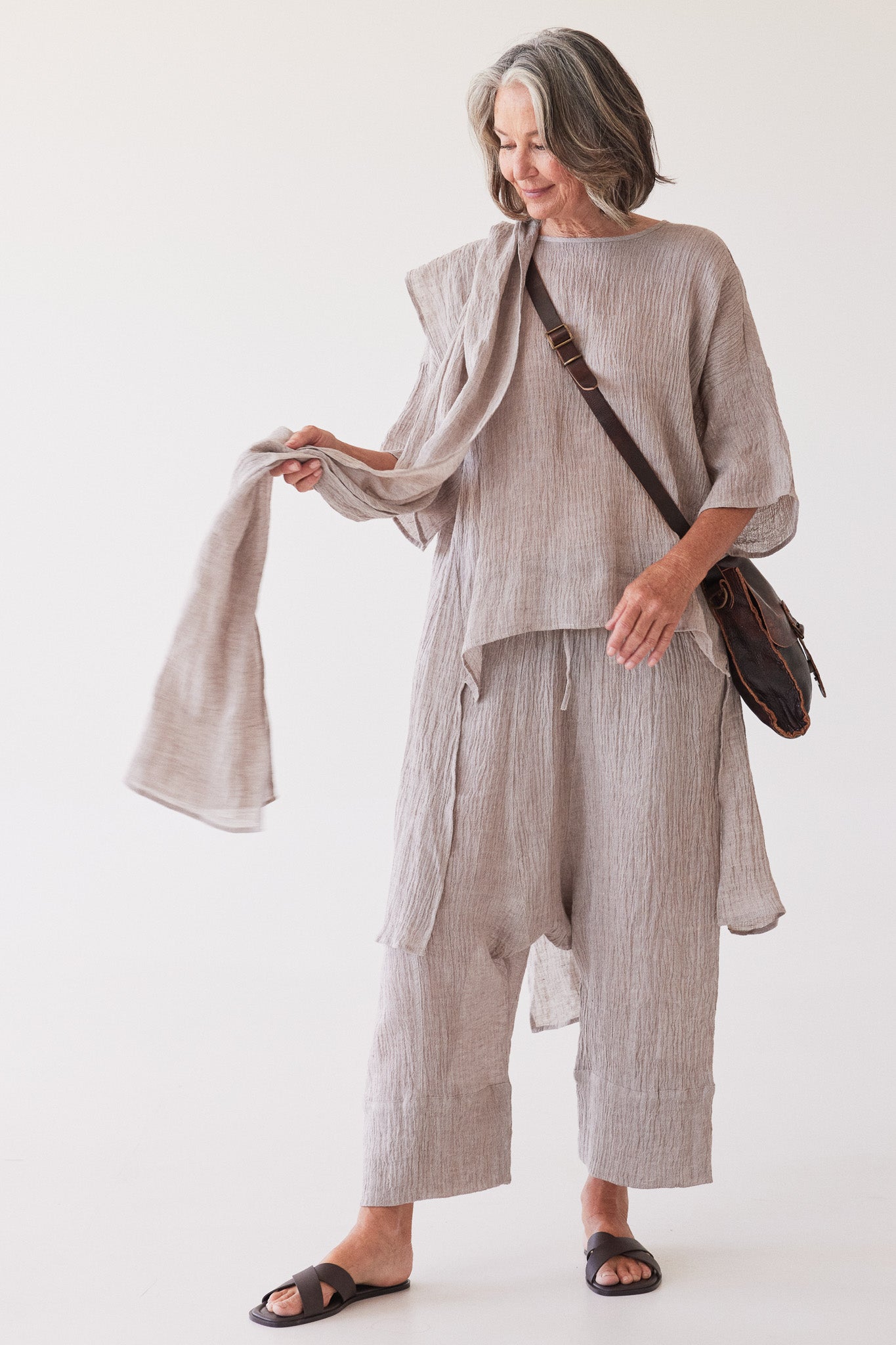 Obi Scarf | Stone Gauze
