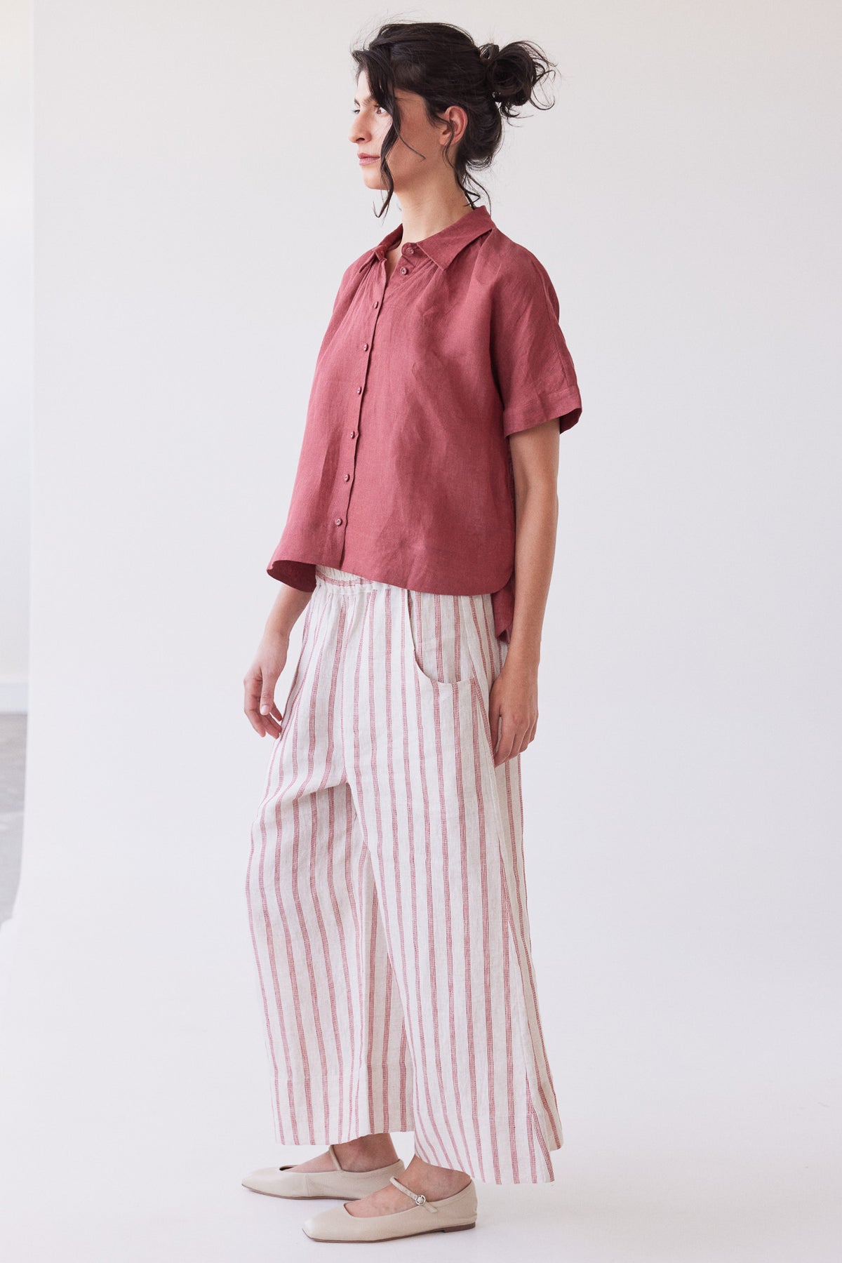 Oliver Pull On Pant | Burnt Sienna Stripe