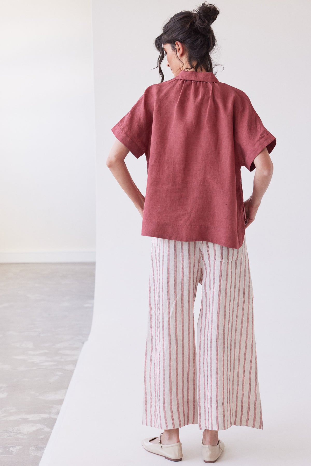 Oliver Pull On Pant | Burnt Sienna Stripe