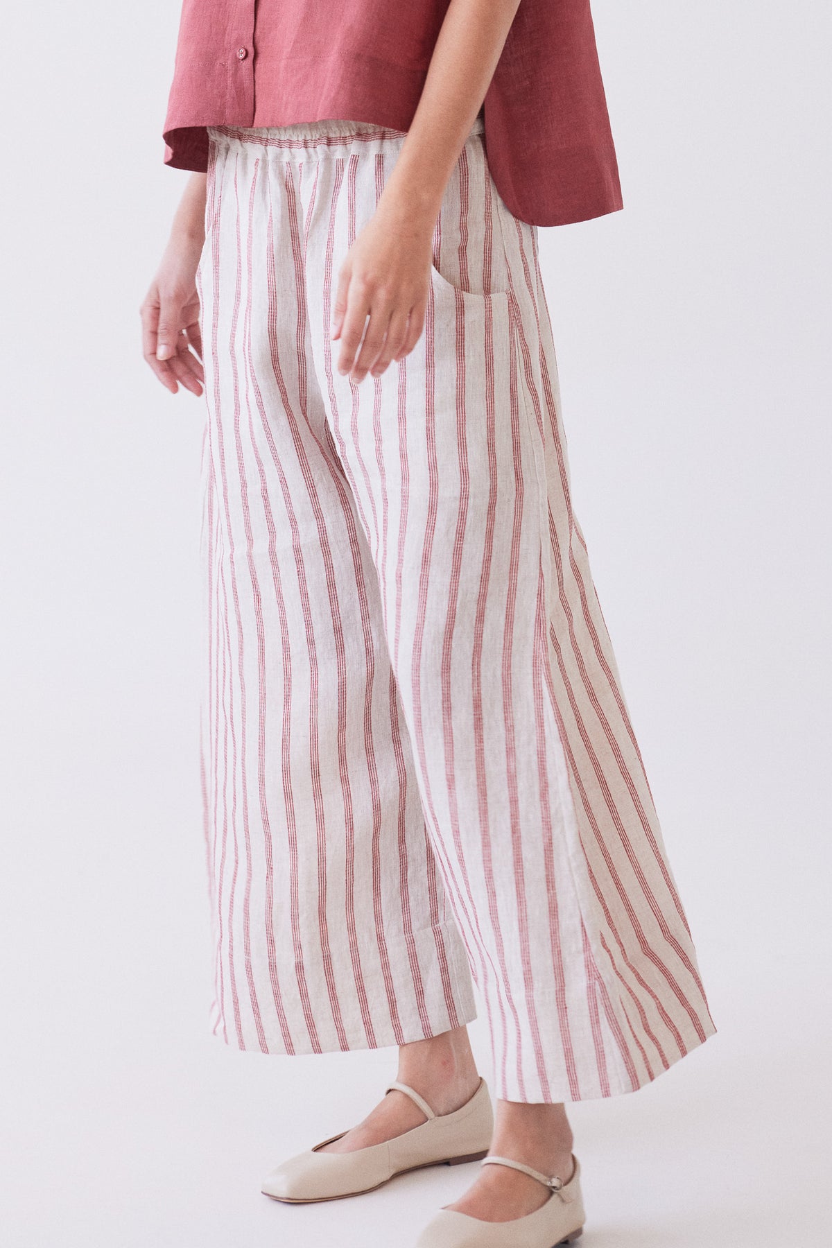 Oliver Pull On Pant | Burnt Sienna Stripe