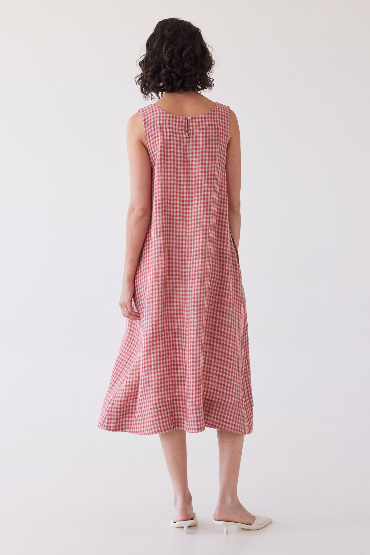 Paloma Sleeveless Dress | Burnt Sienna Gingham