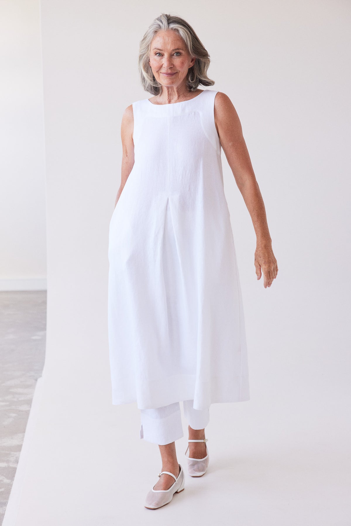 Paloma Sleeveless Dress | White