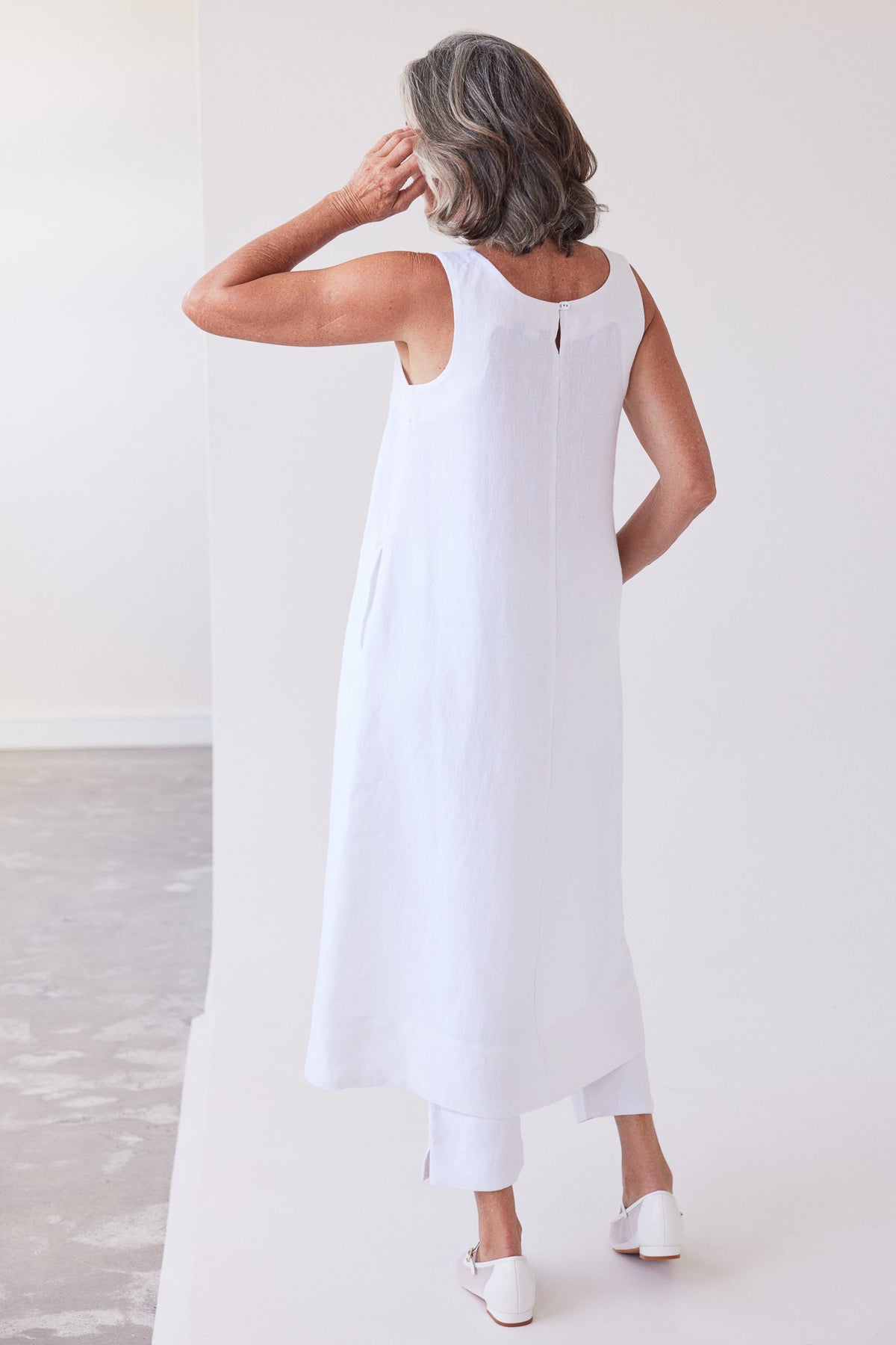 Paloma Sleeveless Dress | White